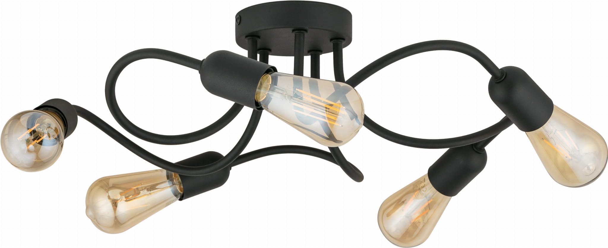 TK Lighting Wave Black 4408 lampa wisząca pająk edison 5x40W E27 czarna
