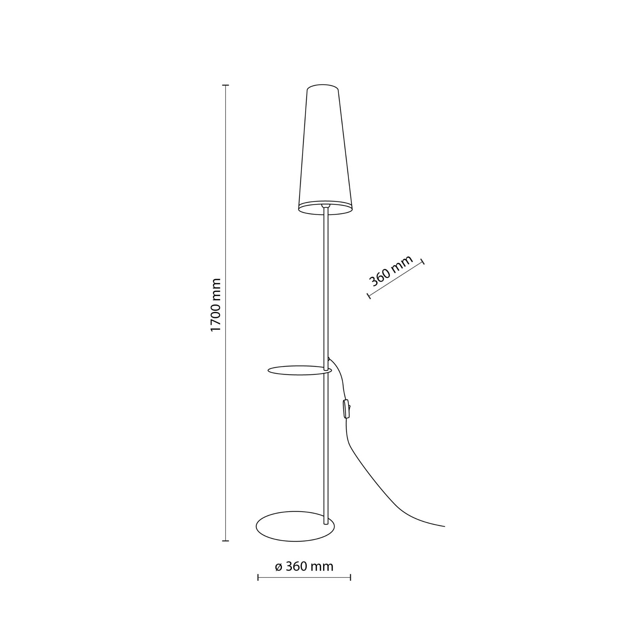 Lampa podłogowa nowoczesna loft industrialna metalowa czarna TK Lighting Zing 5959 1x10W GU10