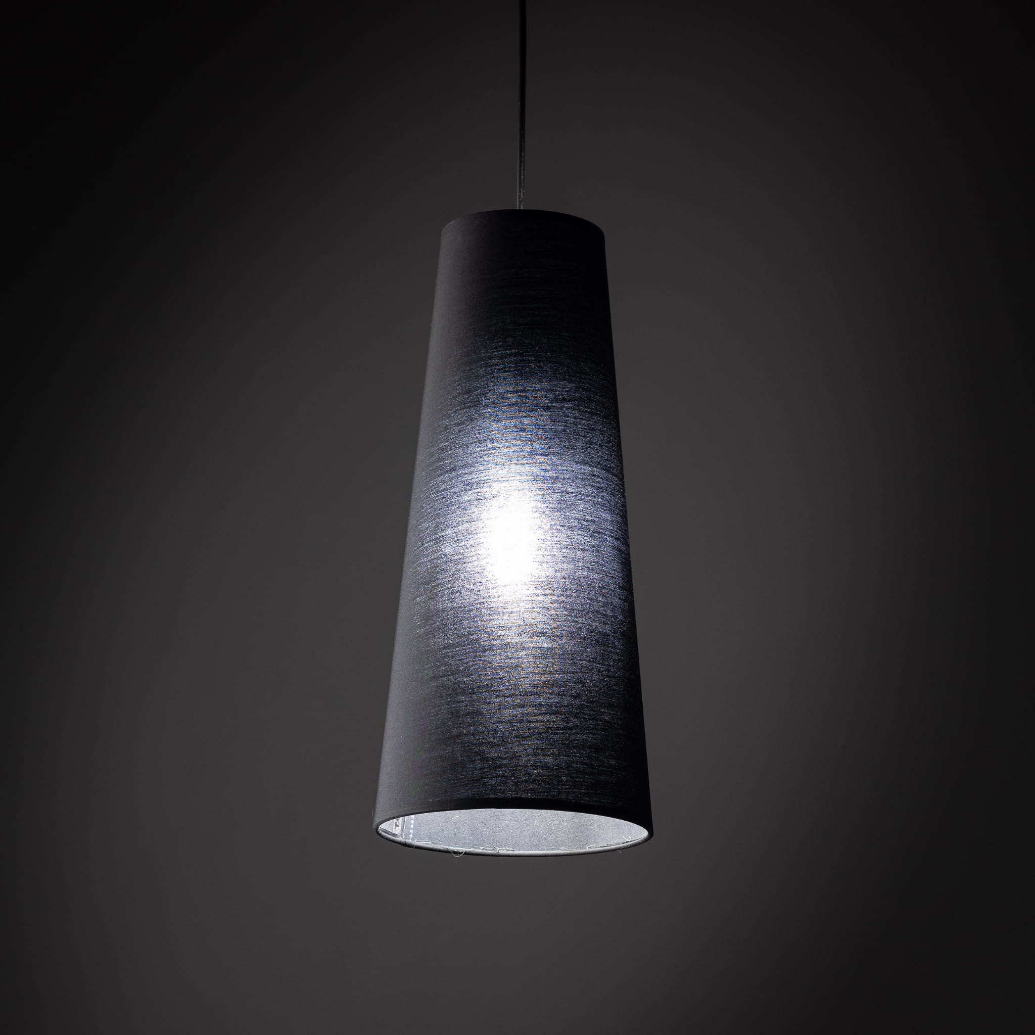Lampa wisząca nowoczesna loft industrialna abażur materiałowy czarna TK Lighting Zing 10085 1x10W GU10