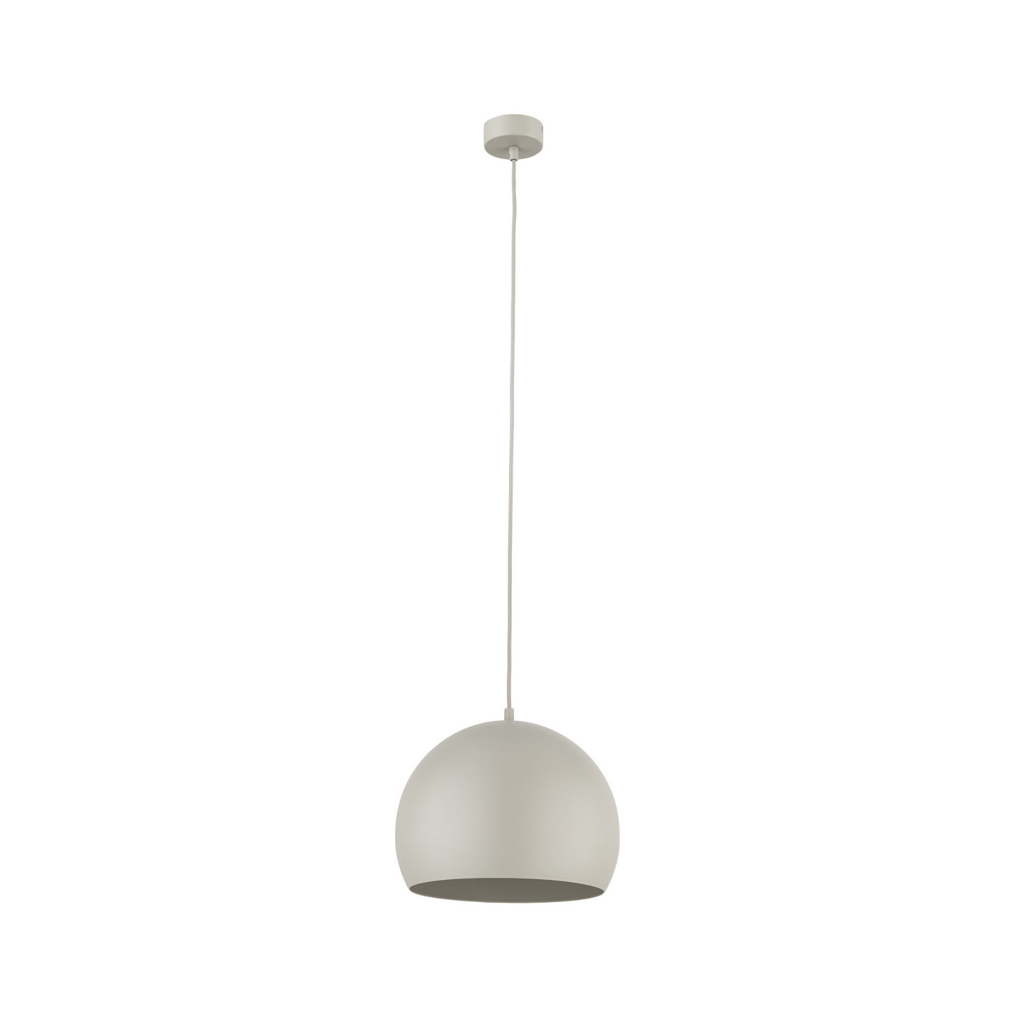 Lampa wisząca loft industrialna okrągły metalowy klosz misa beżowa TK Lighting Zoe 10173 1x15W E27
