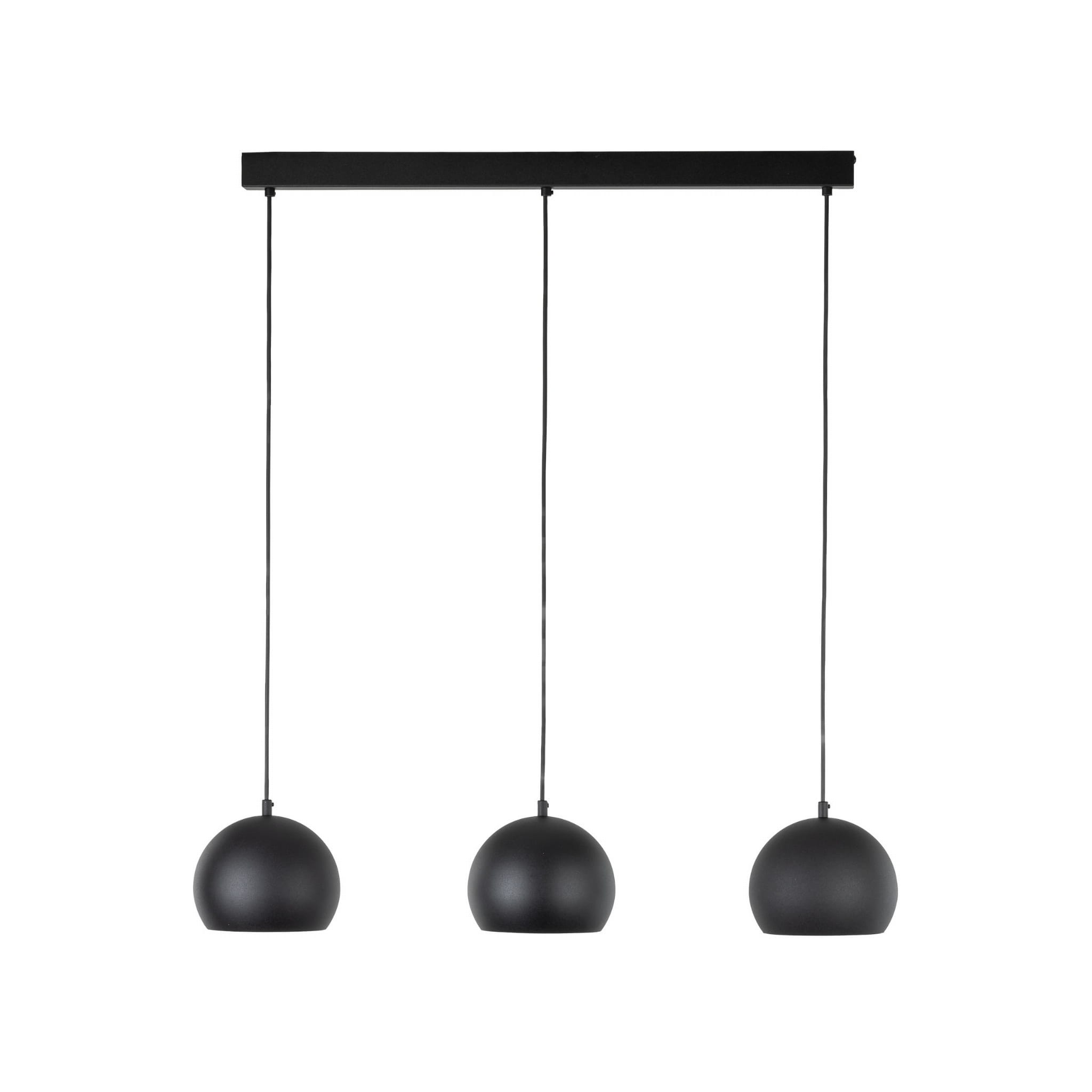 Lampa wisząca nad stół loft industrialna okrągłe metalowe klosze misa czarna TK Lighting Zoe 10169 3x15W E27