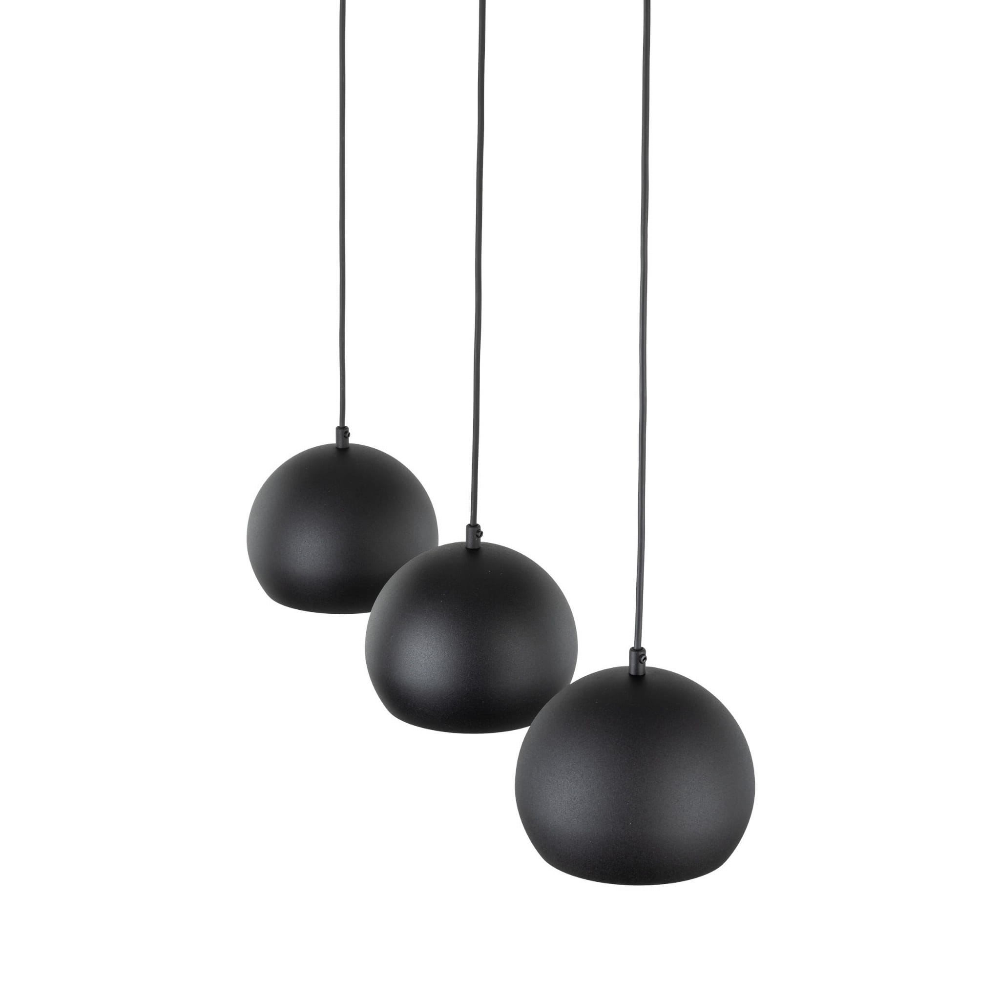 Lampa wisząca nad stół loft industrialna okrągłe metalowe klosze misa czarna TK Lighting Zoe 10169 3x15W E27