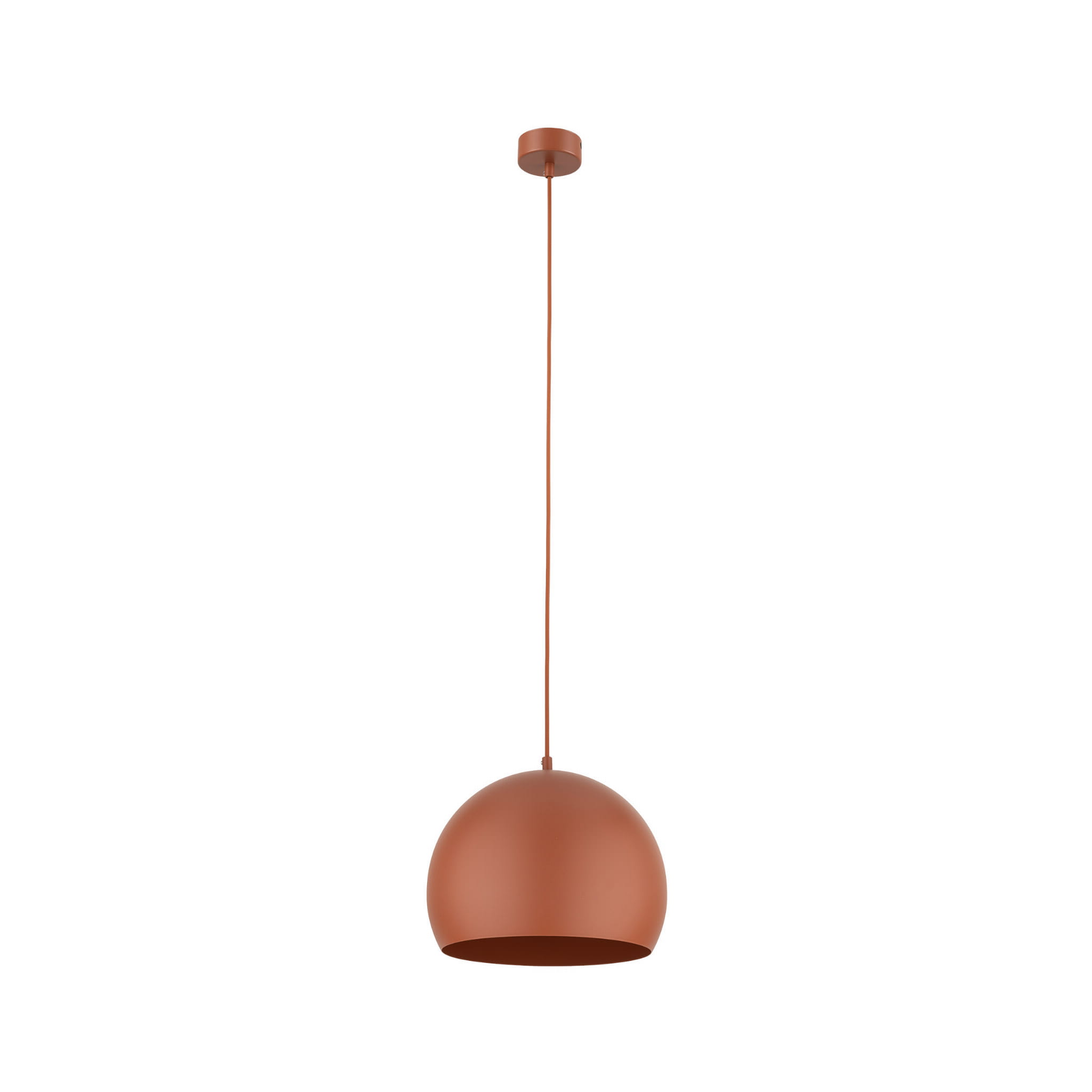 Lampa wisząca loft industrialna okrągły metalowy klosz misa ceglana TK Lighting Zoe 10175 1x15W E27