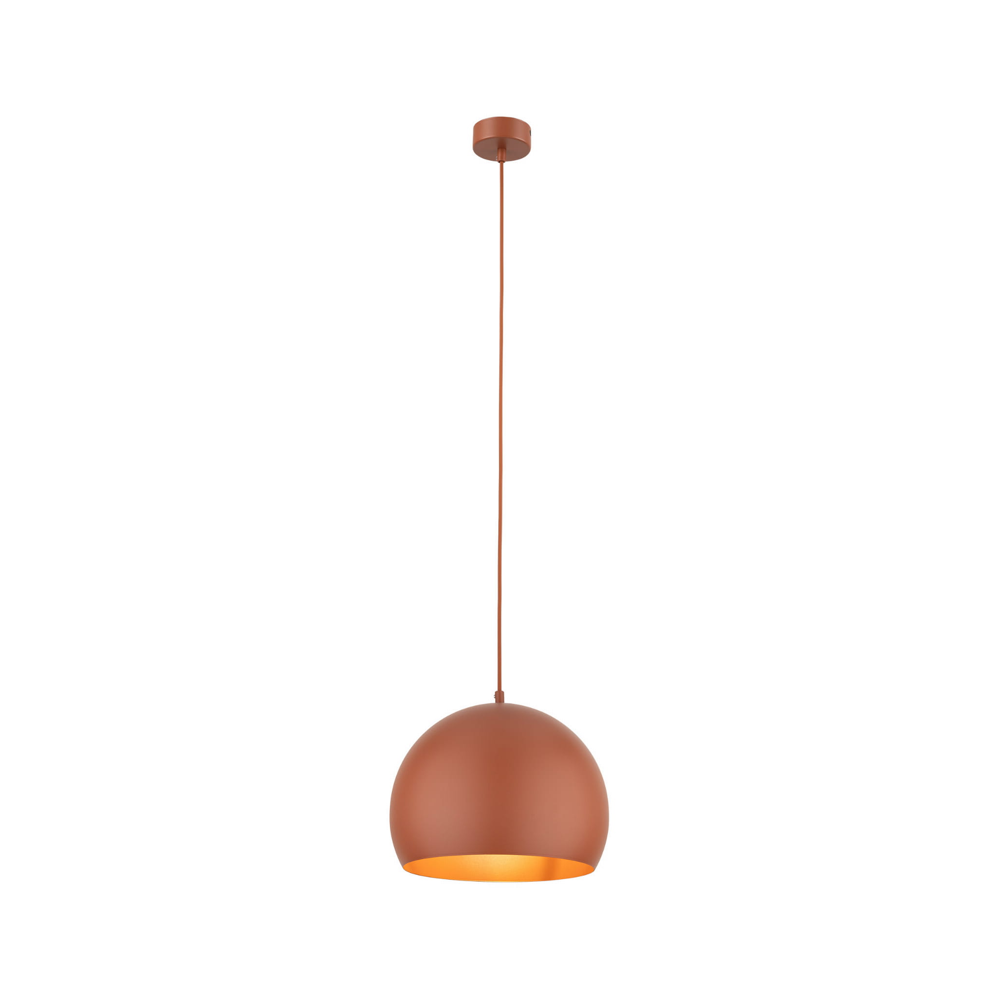 Lampa wisząca loft industrialna okrągły metalowy klosz misa ceglana TK Lighting Zoe 10175 1x15W E27
