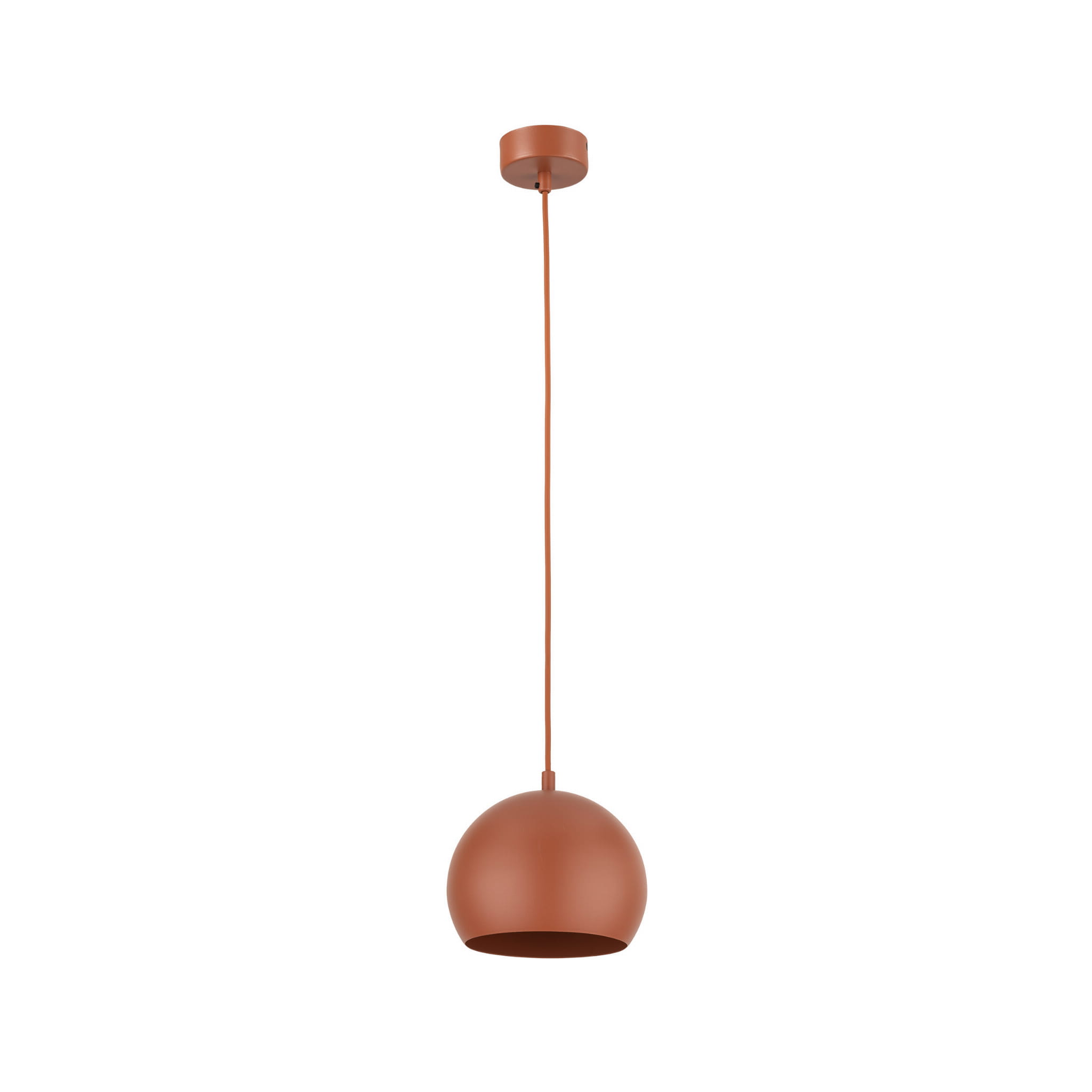 Lampa wisząca loft industrialna okrągły metalowy klosz misa ceglana TK Lighting Zoe 10174 1x15W E27