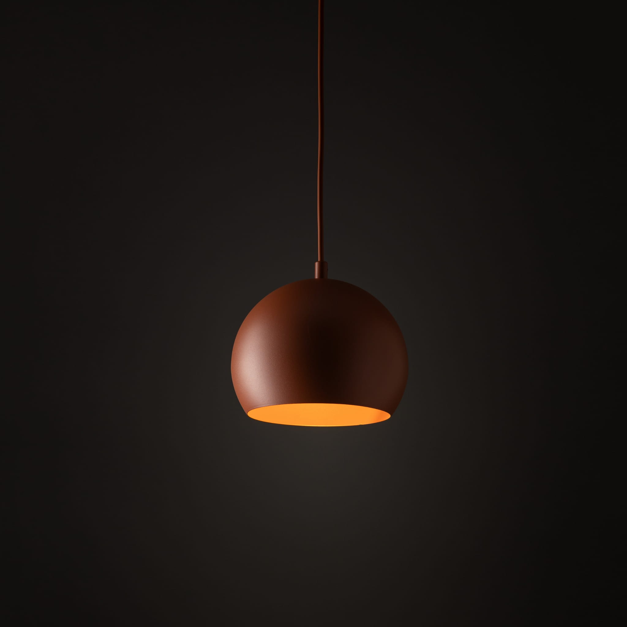 Lampa wisząca loft industrialna okrągły metalowy klosz misa ceglana TK Lighting Zoe 10174 1x15W E27