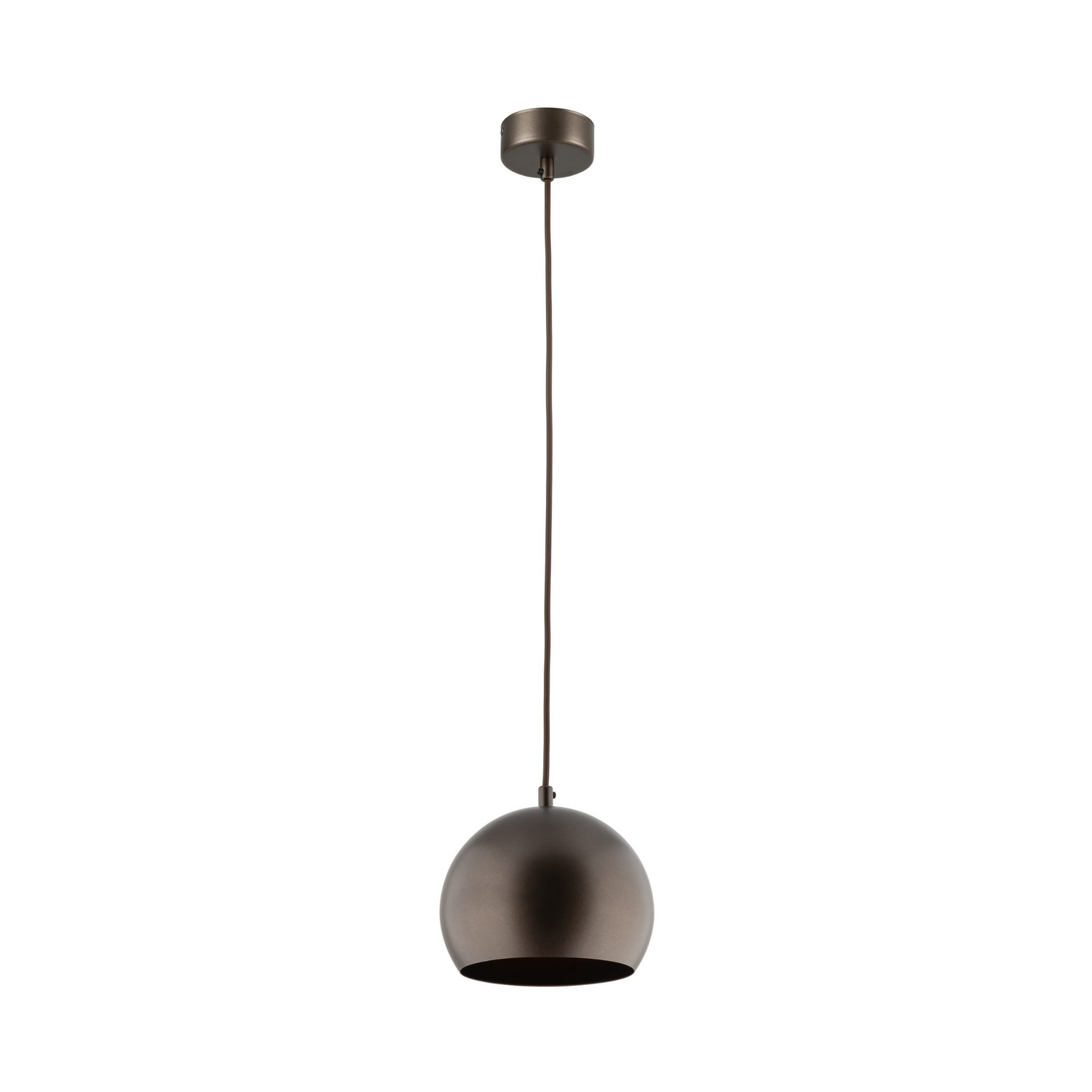 Lampa wisząca loft industrialna okrągły metalowy klosz misa brązowa TK Lighting Zoe 10170 1x15W E27