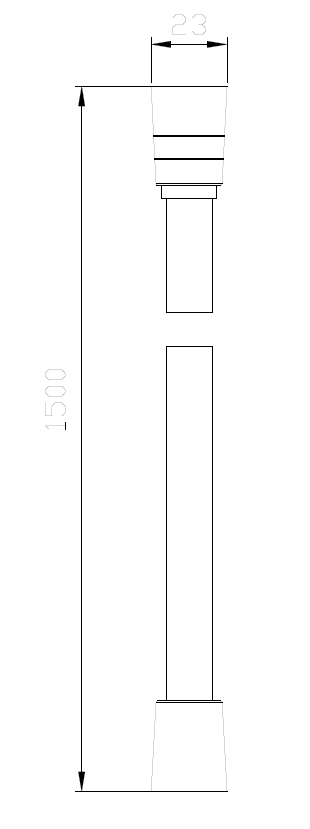 Wąż prysznicowy PVC 150 cm gun metal mat Avapax HYDRONE