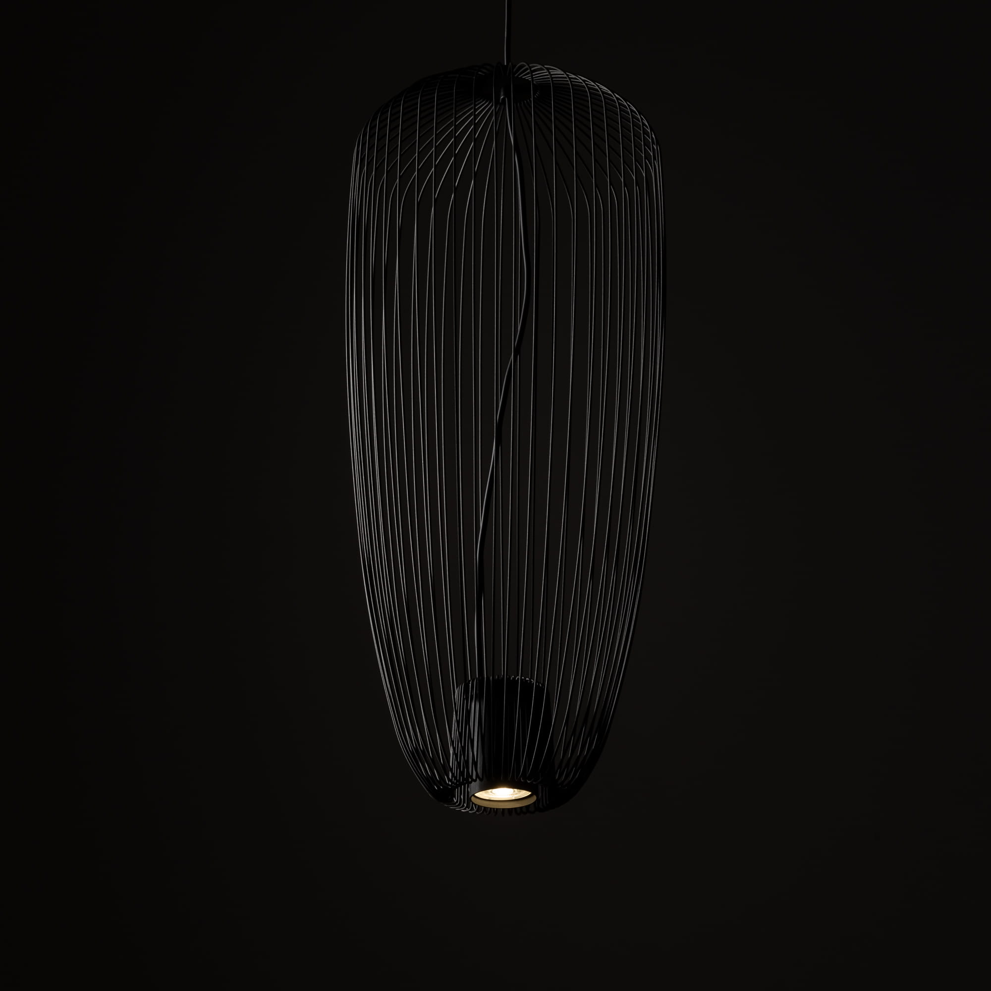 Lampa wisząca z wysokim ażurowym kloszem z cienkich prętów Nowodvorski Pumpkin S 11243