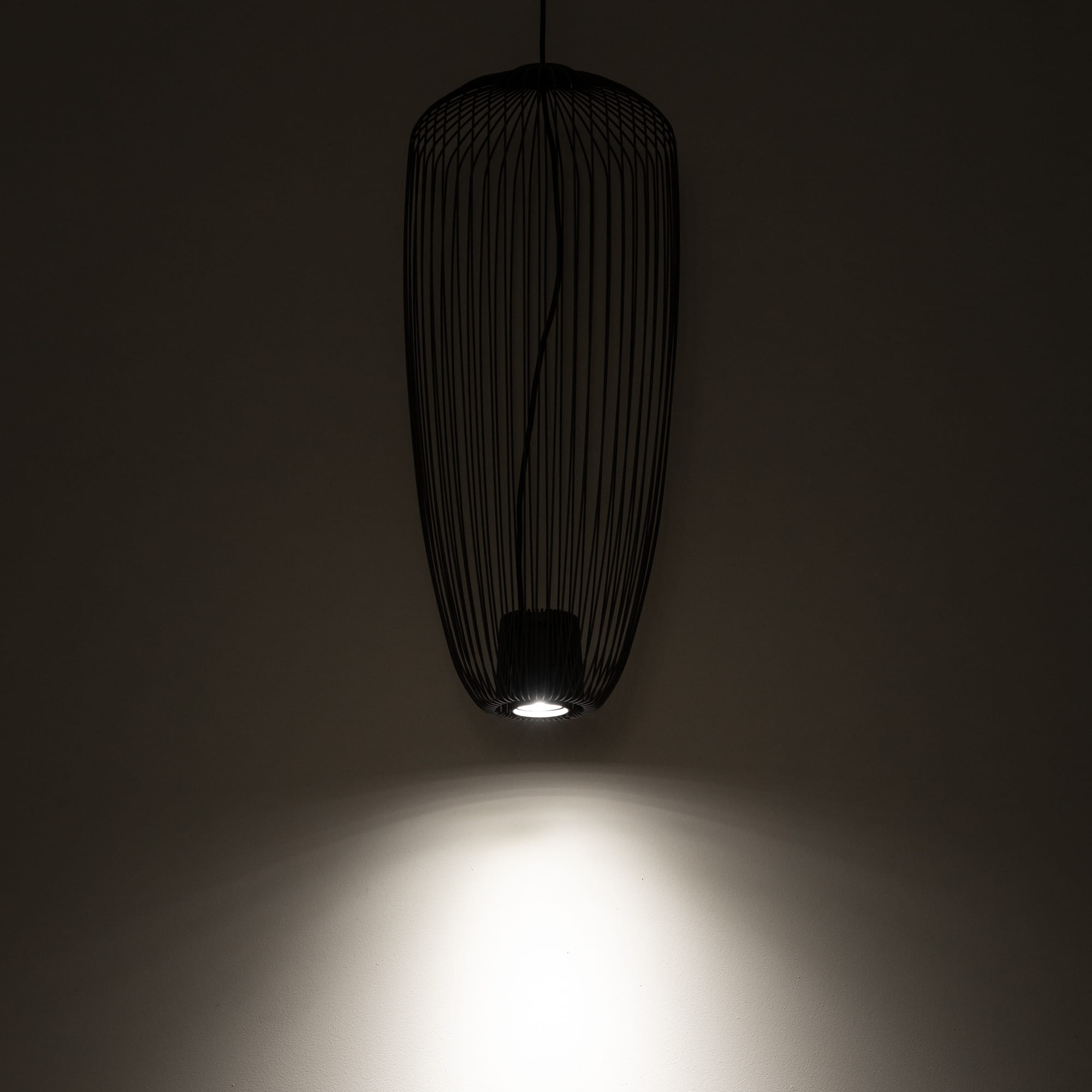 Lampa wisząca z wysokim ażurowym kloszem z cienkich prętów Nowodvorski Pumpkin S 11243