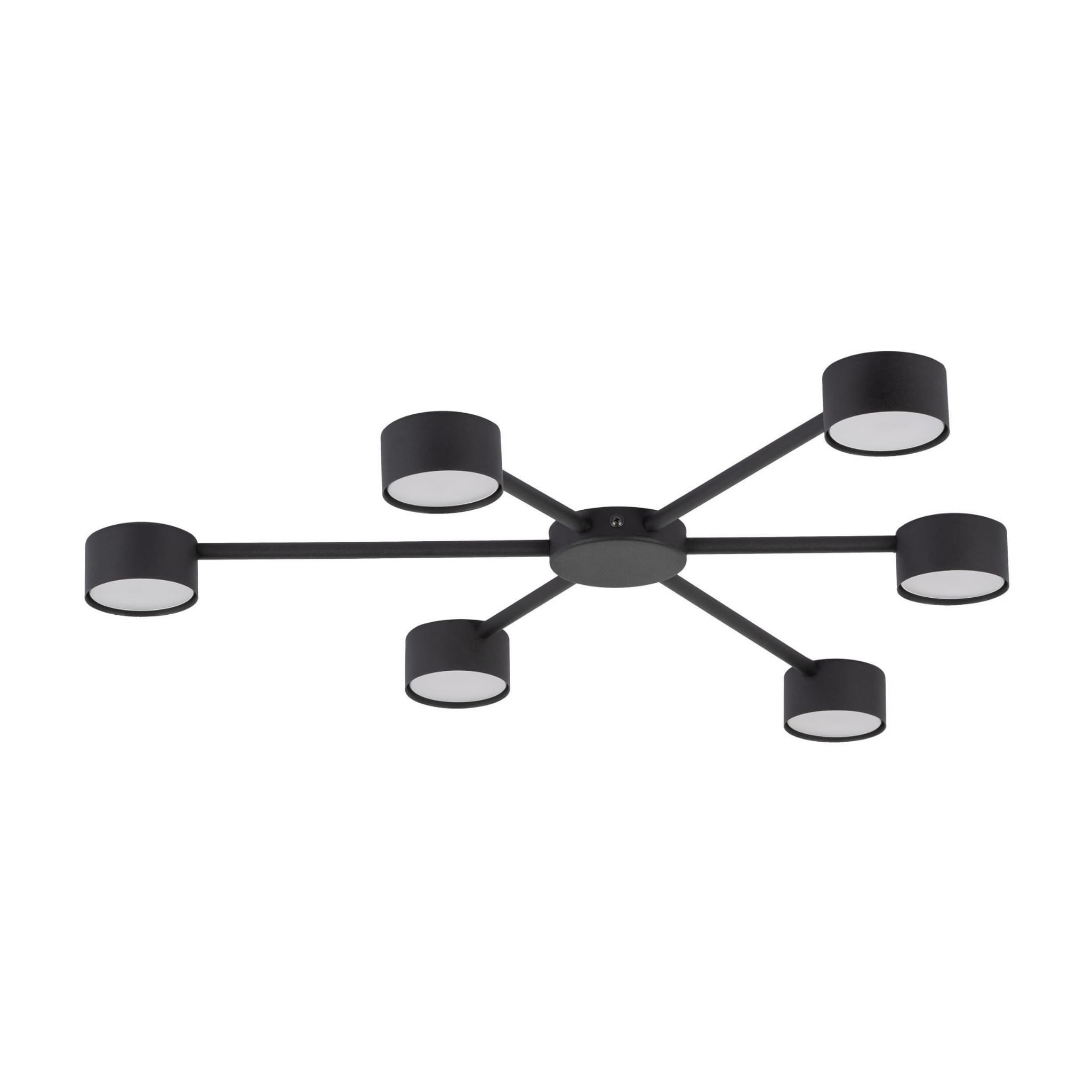 Plafon lampa sufitowa metalowy edison wskazówka patyk Tk Lighting Avia 4692 6x10W GX53 czarny
