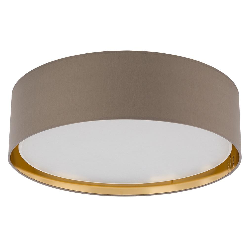 Plafon lampa sufitowa okrągła z abażurem koło TK Lighting Bilbao 4399 4x15W E27 beżowy złoty