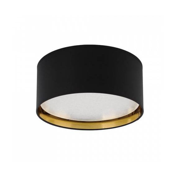 Plafon lampa sufitowa okrągła z abażurem koło TK Lighting Bilbao 3376 4x15W E27 czarny złoty