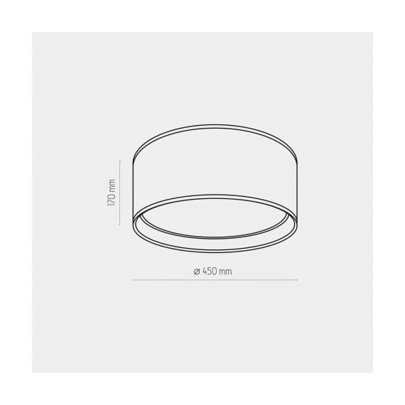 Plafon lampa sufitowa okrągła z abażurem koło TK Lighting Bilbao 3376 4x15W E27 czarny złoty