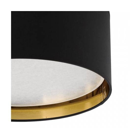Plafon lampa sufitowa okrągła z abażurem koło TK Lighting Bilbao 3376 4x15W E27 czarny złoty
