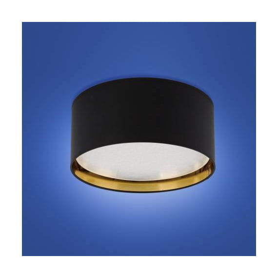 Plafon lampa sufitowa okrągła z abażurem koło TK Lighting Bilbao 3376 4x15W E27 czarny złoty