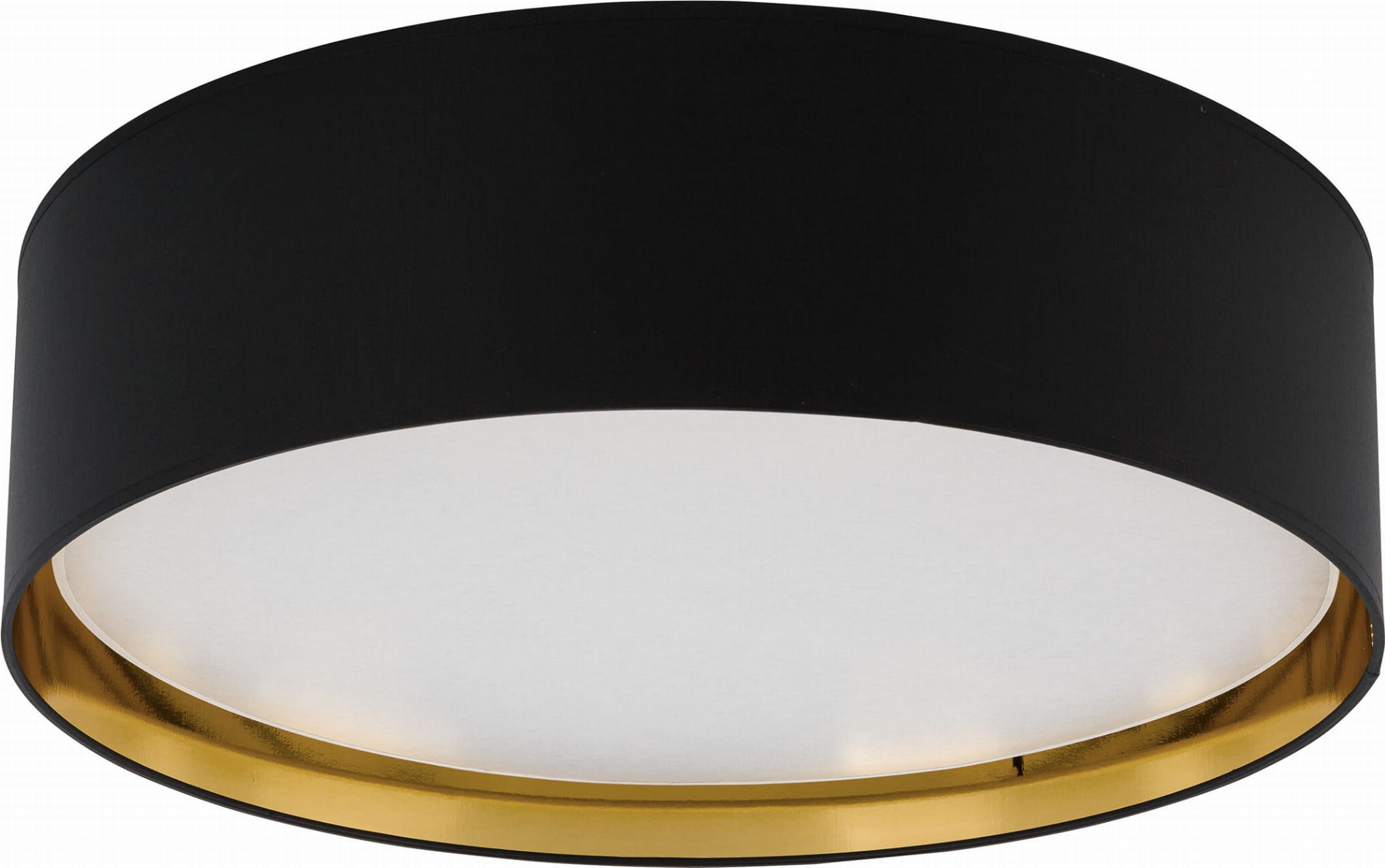 Plafon lampa sufitowa okrągła z abażurem koło TK Lighting Bilbao 3432 4x15W E27 czarny złoty