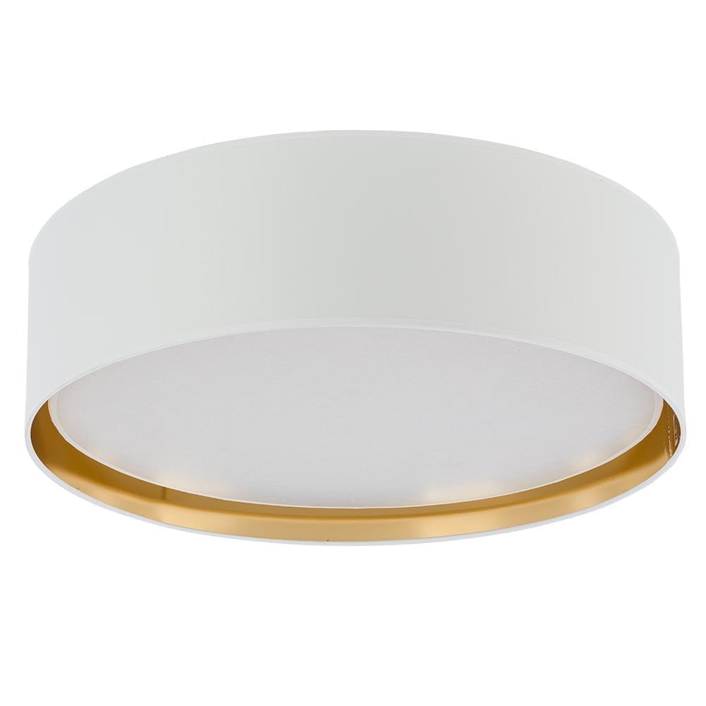 TK Lighting Bilbao 3433 plafon lampa sufitowa Plafon lampa sufitowa okrągła z abażurem koło 4x15W E27 biała złota
