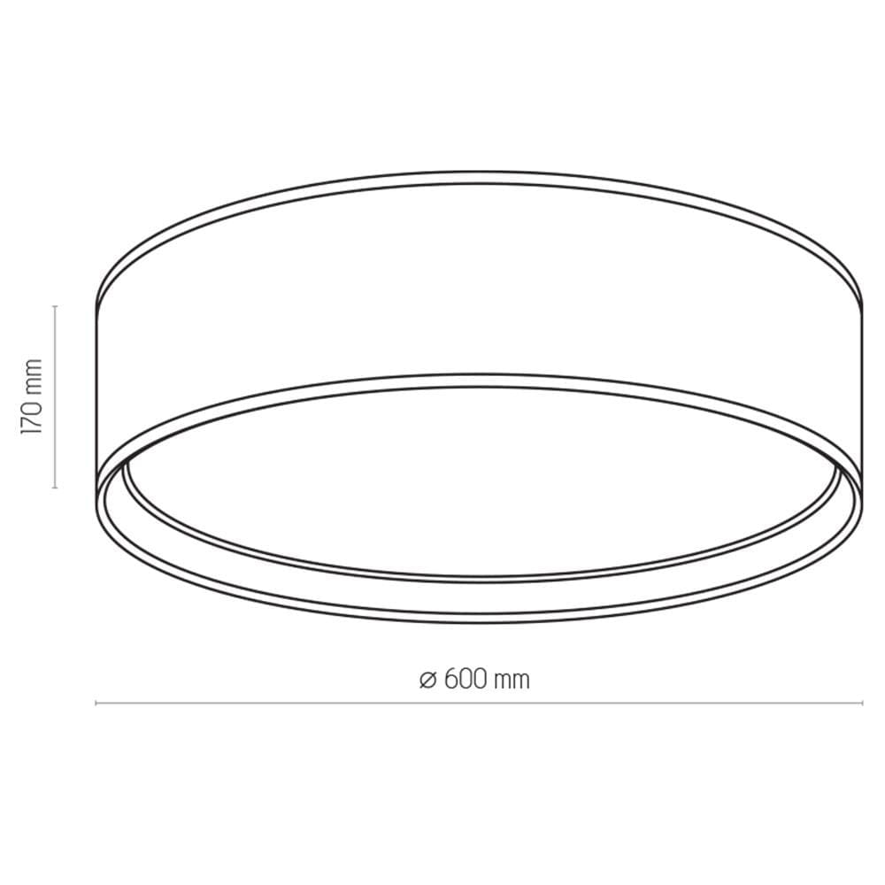 TK Lighting Bilbao 3433 plafon lampa sufitowa Plafon lampa sufitowa okrągła z abażurem koło 4x15W E27 biała złota