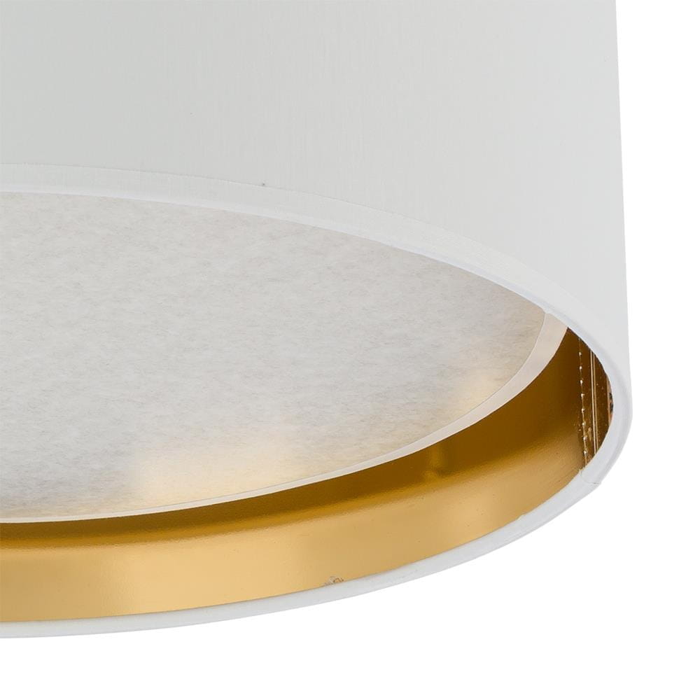 TK Lighting Bilbao 3433 plafon lampa sufitowa Plafon lampa sufitowa okrągła z abażurem koło 4x15W E27 biała złota
