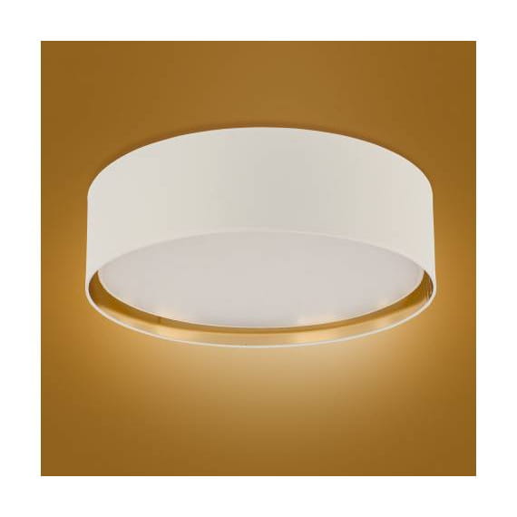 TK Lighting Bilbao 3433 plafon lampa sufitowa Plafon lampa sufitowa okrągła z abażurem koło 4x15W E27 biała złota