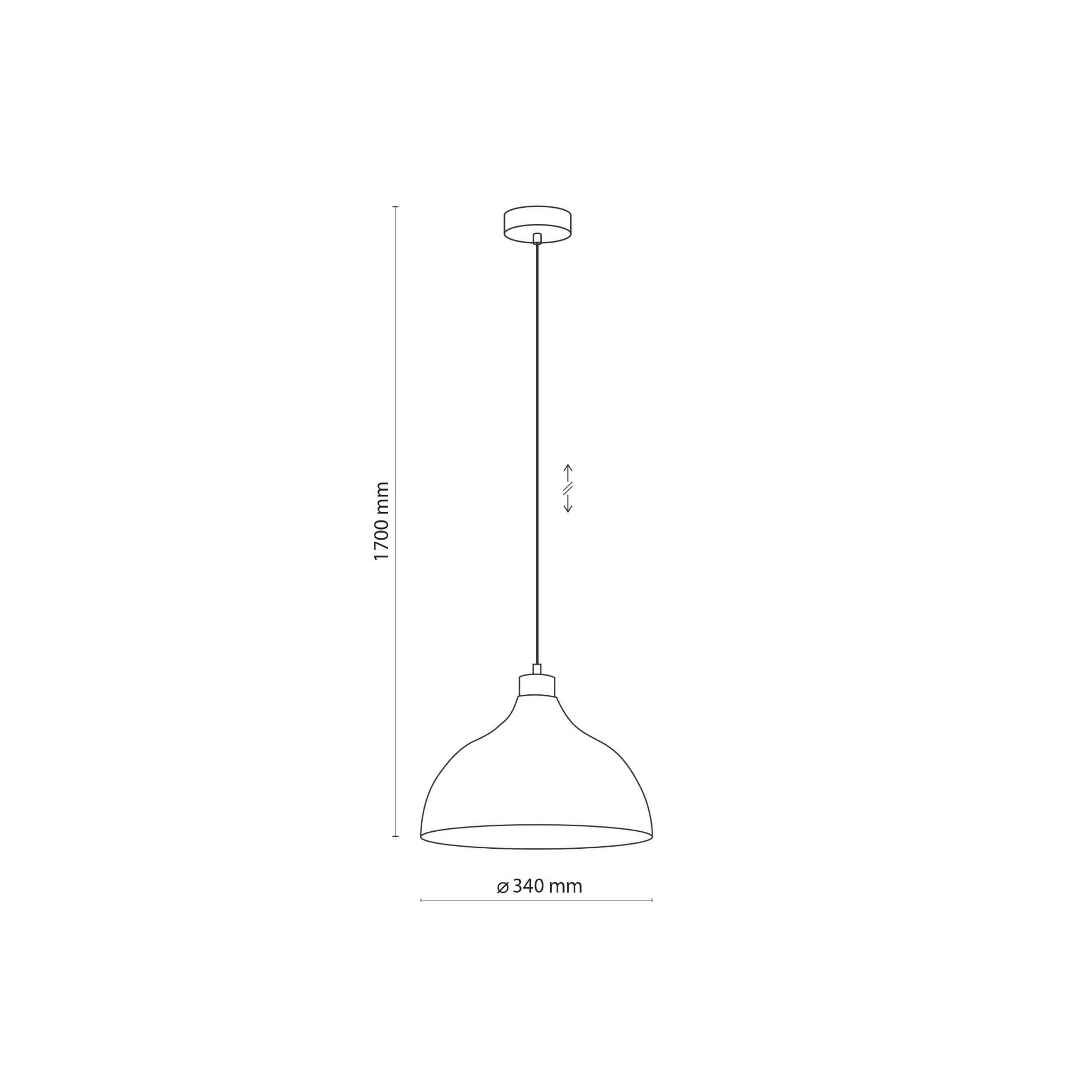 Lampa wisząca z metalowym kloszem stożek misa TK Lighting Cap 2071 1x60W E27 czarna biała