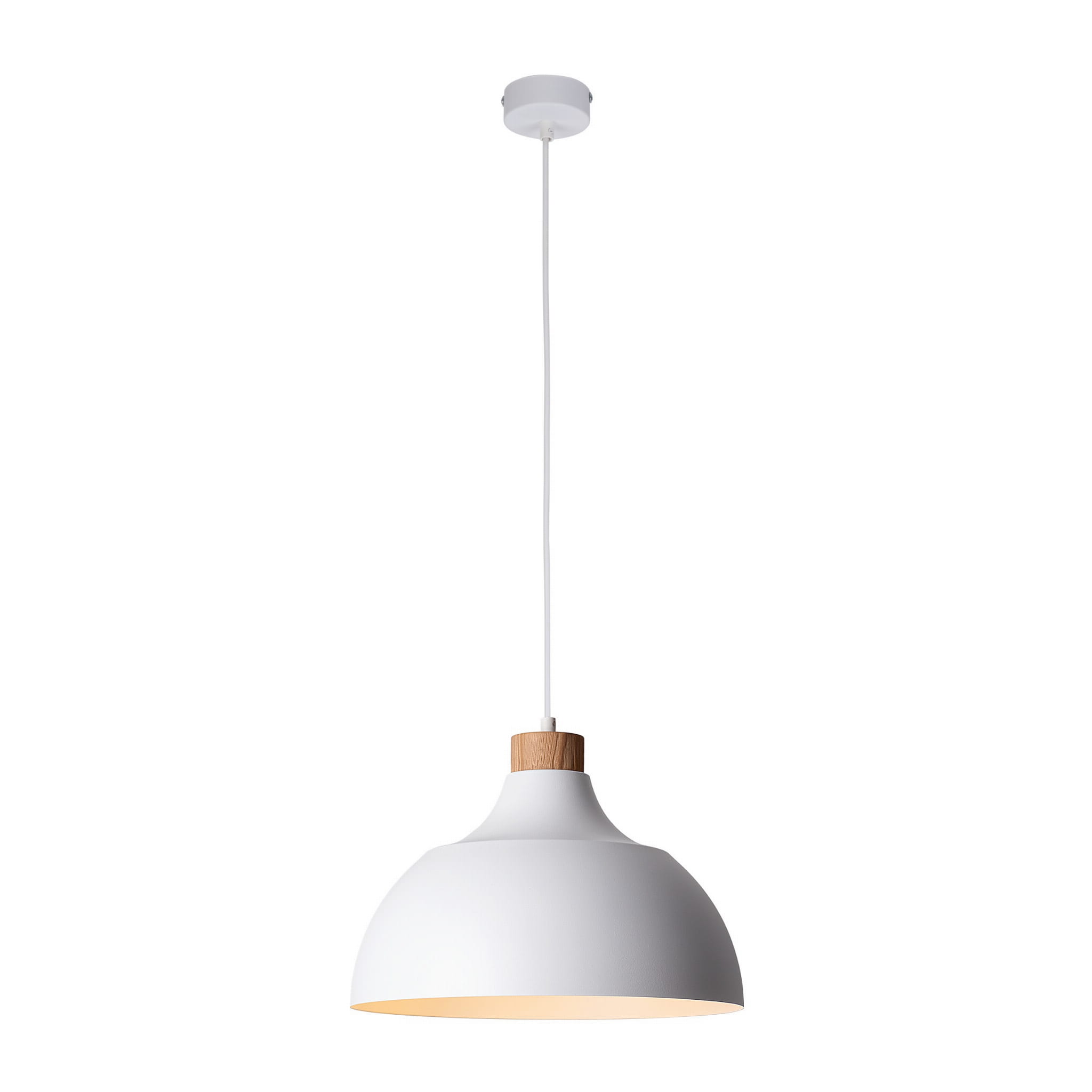 Lampa wisząca z metalowym kloszem stożek misa Tk Lighting Cap 2070 1x60W E27 biała