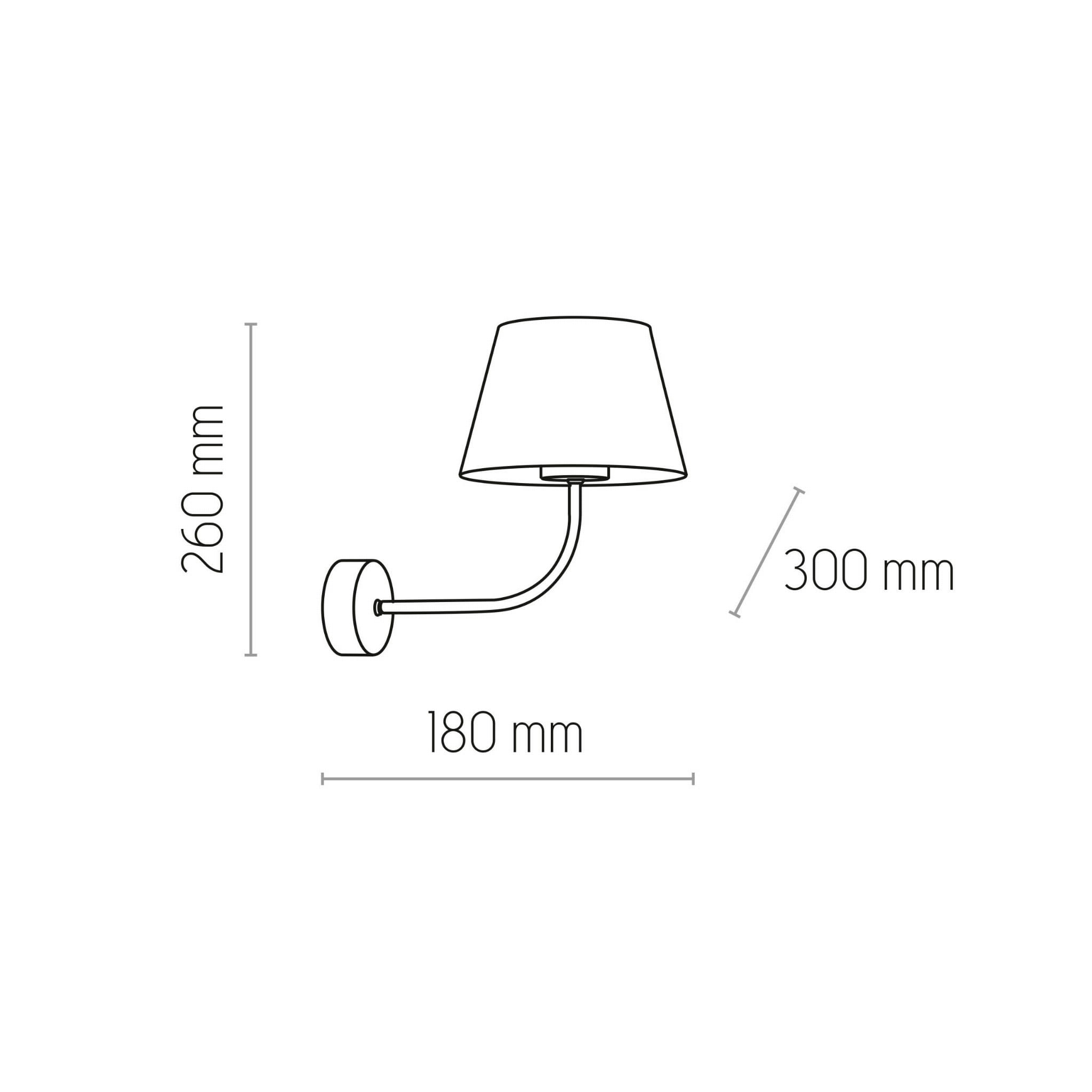 Kinkiet do salonu sypialni z abażurem len TK Lighting Chicago 4186 beżowy czarny