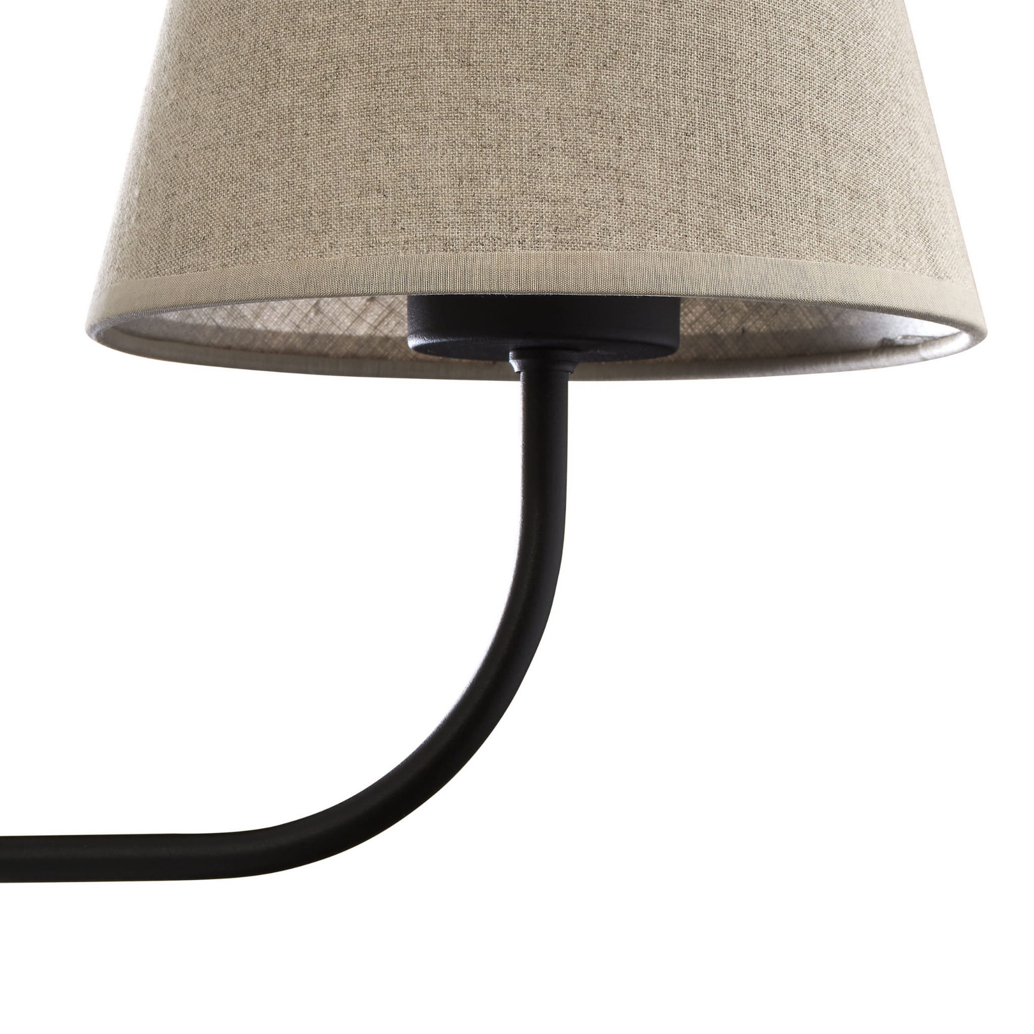 Kinkiet do salonu sypialni z abażurem len TK Lighting Chicago 4186 beżowy czarny