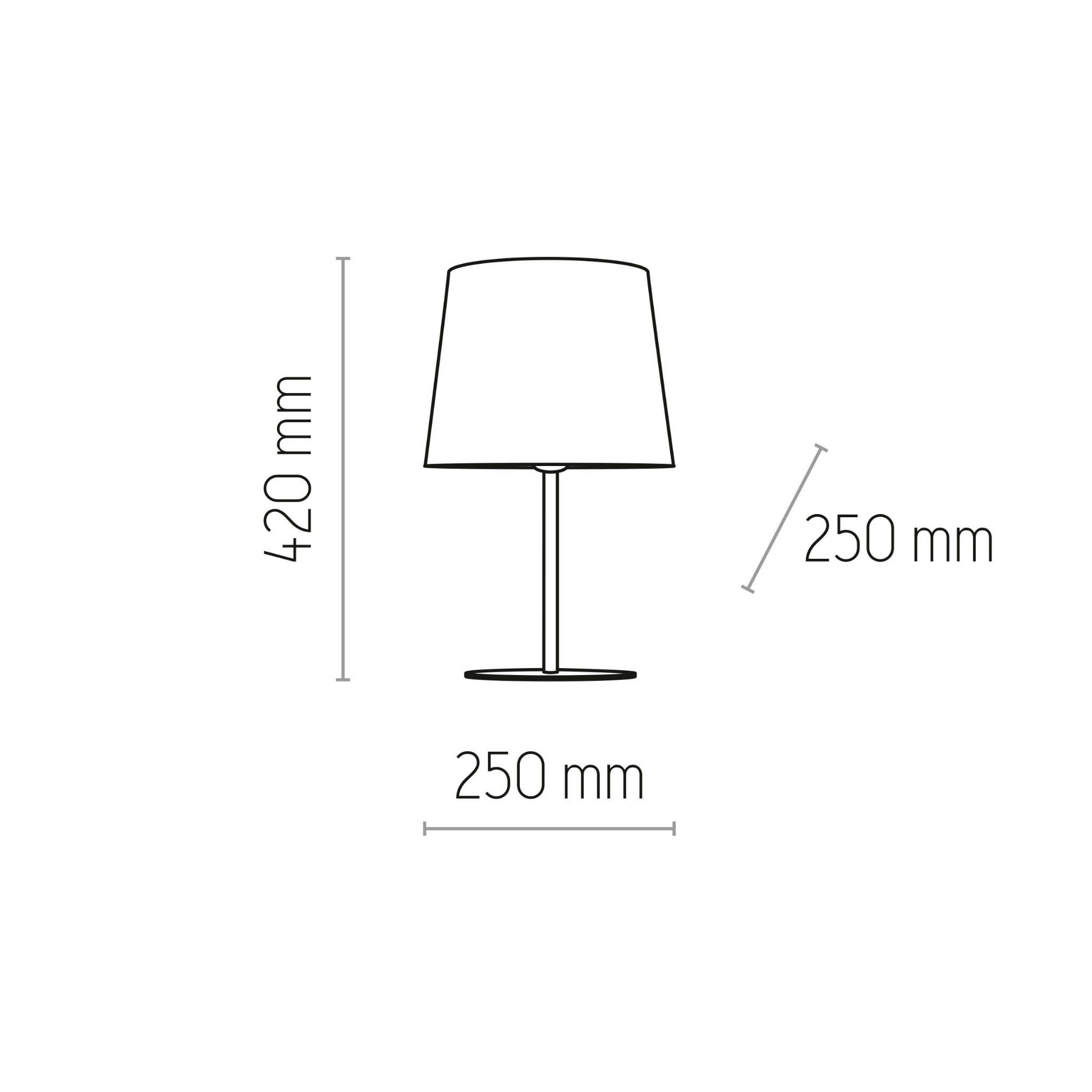 Lampa nocna stołowa z abażurem len TK Lighting Chicago 3989 1x15W E27 beżowa czarna
