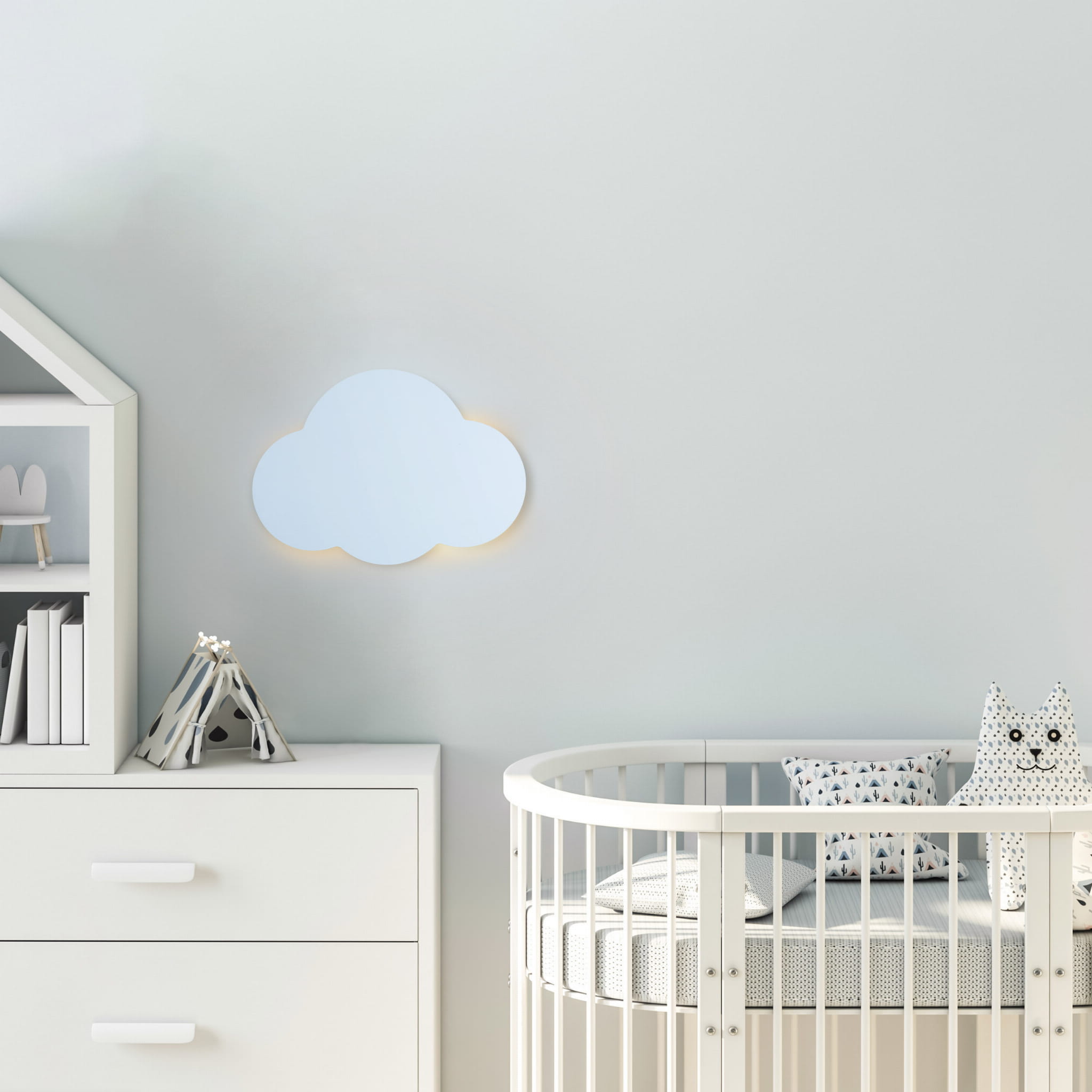 Kinkiet do pokoju dziecka nowoczesny chmura niebieski TK Lighting Cloud 4966 2x6W G9