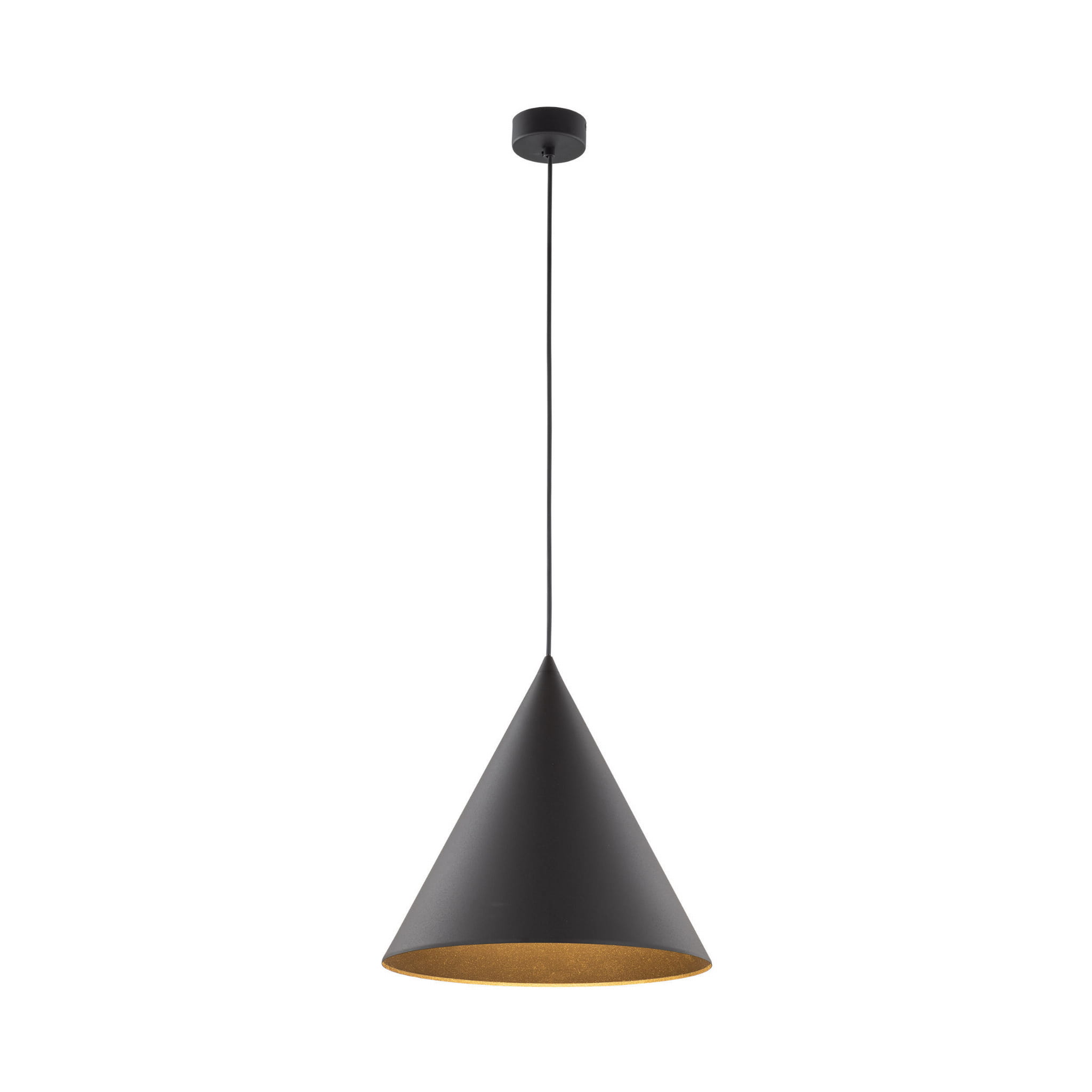 Lampa wisząca nowoczesna skandynawska loft klosz metalowy stożek czarna TK Lighting Cono 10057 1x15W E27