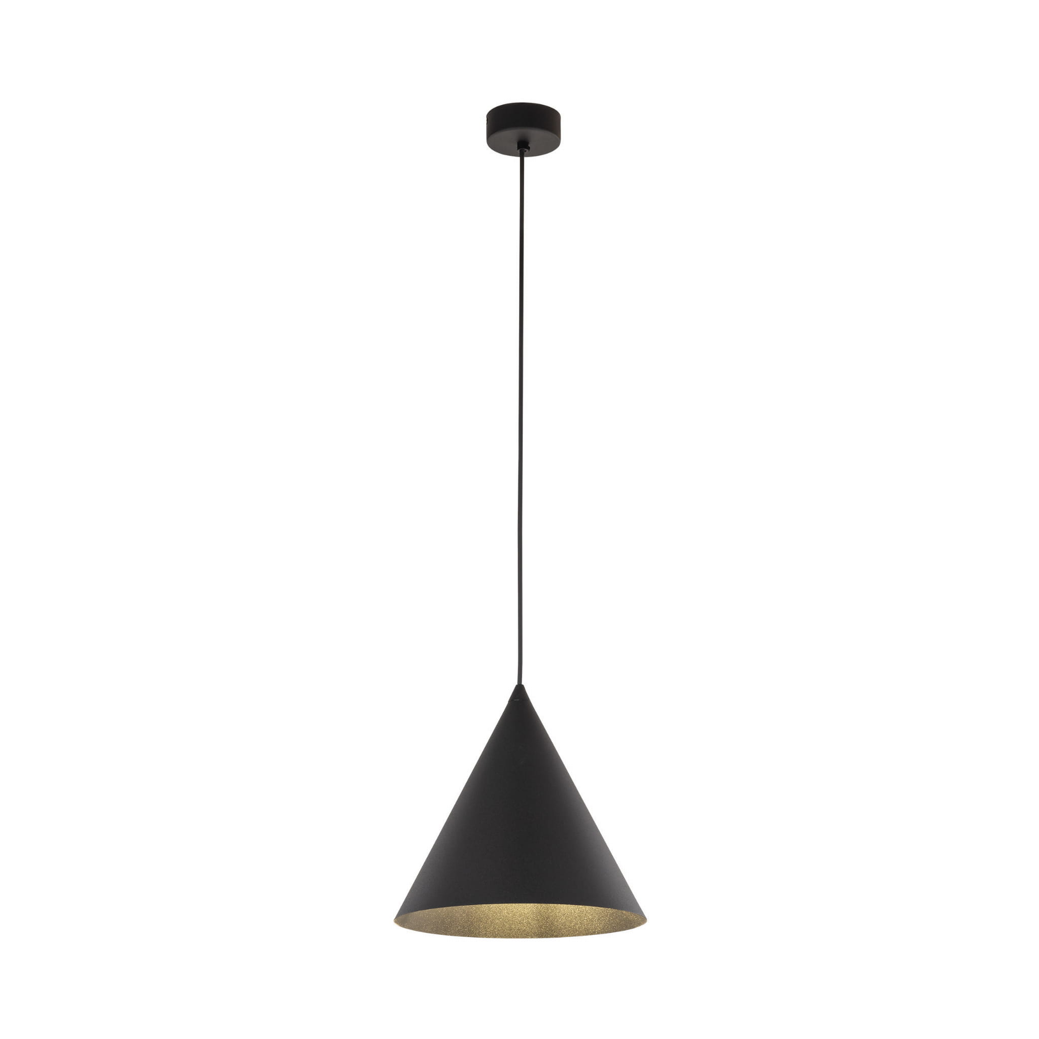 Lampa wisząca nowoczesna skandynawska loft klosz metalowy stożek czarna TK Lighting Cono 6630 1x15W E27