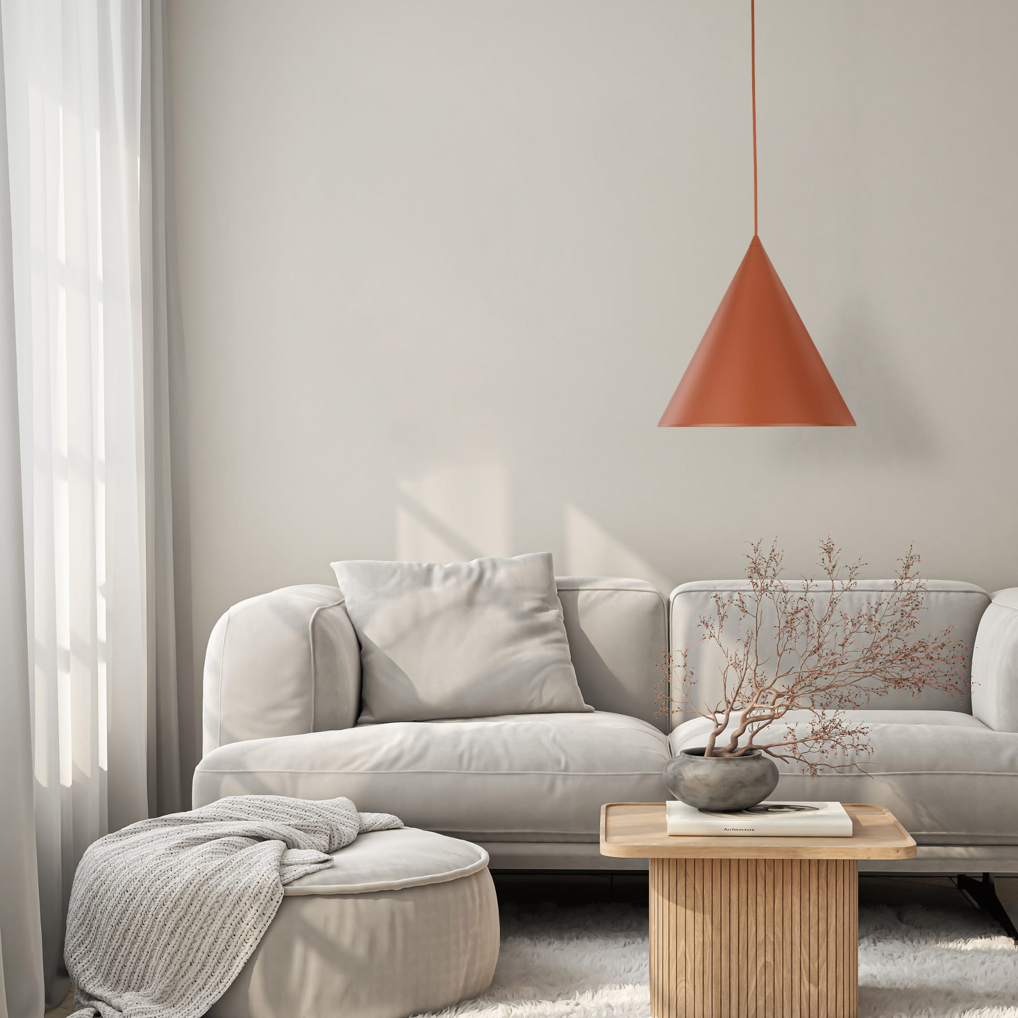 Lampa wisząca nowoczesna skandynawska klosz metalowy stożek czerwona TK Lighting Cono 10065 1x15W E27