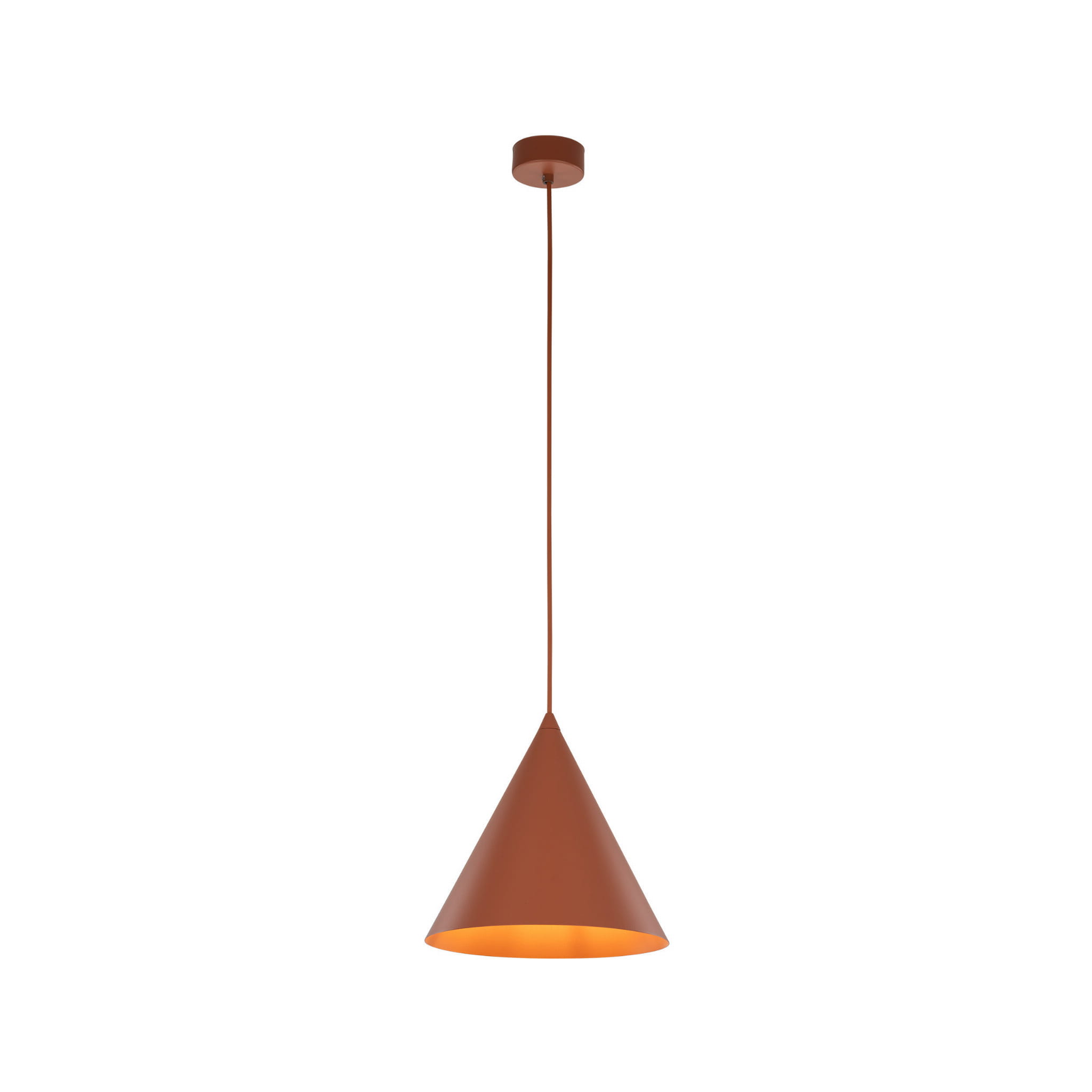 Lampa wisząca nowoczesna skandynawska klosz metalowy stożek czerwona TK Lighting Cono 6632 1x15W E27
