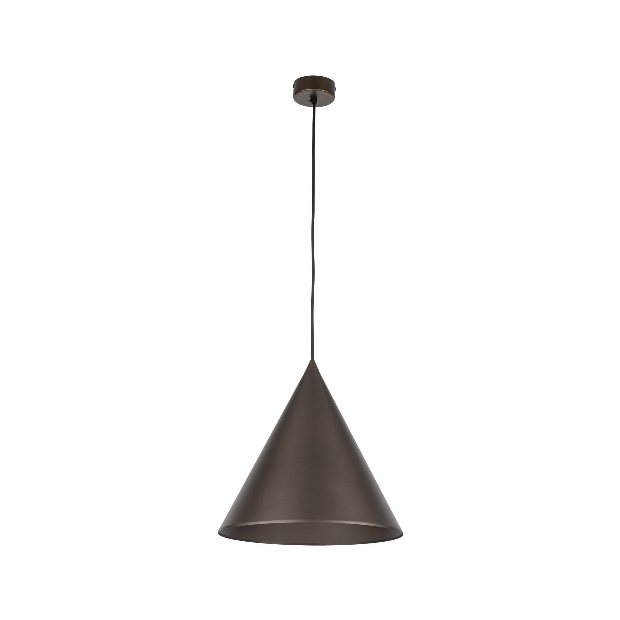 Lampa wisząca nowoczesna skandynawska klosz metalowy stożek brązowa TK Lighting Cono 10037 1x15W E27