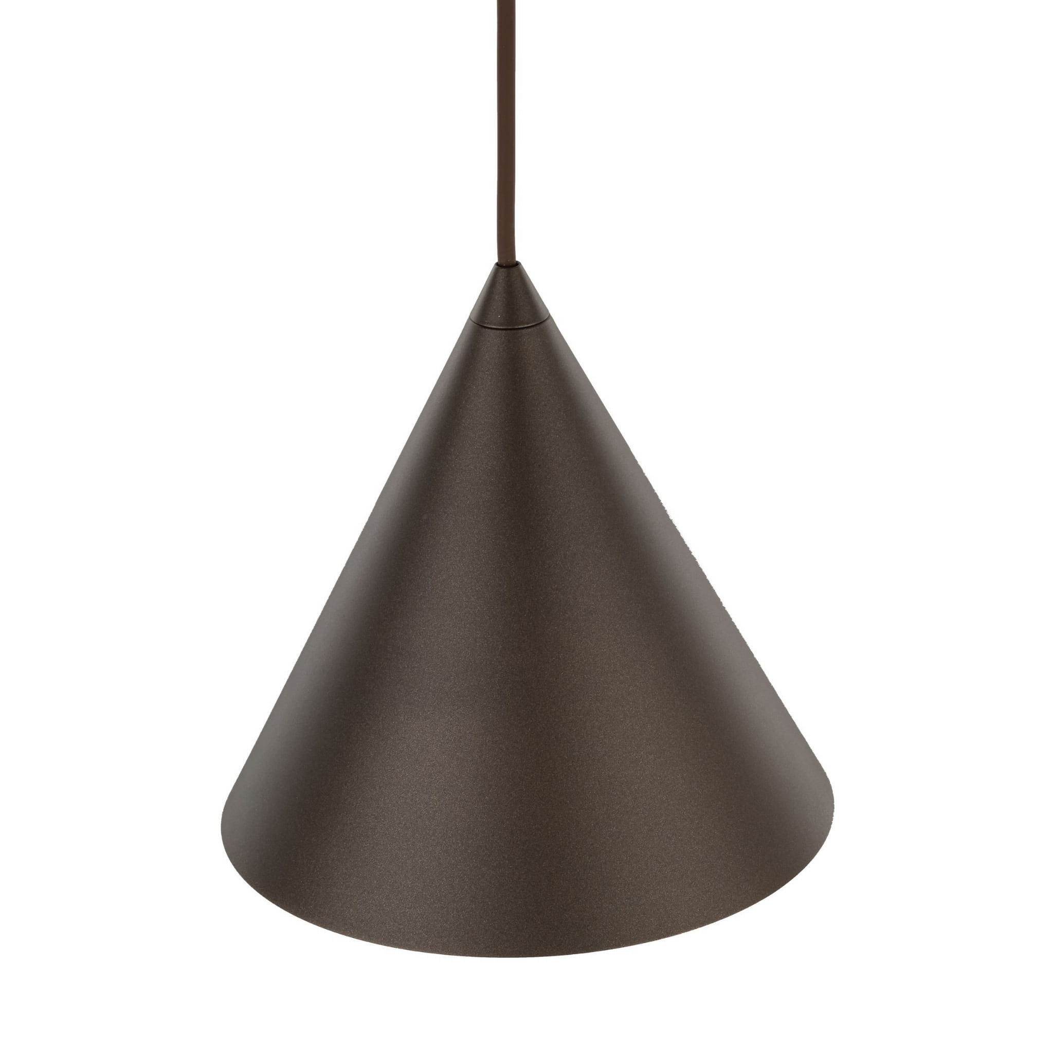 Lampa wisząca nowoczesna skandynawska klosz metalowy stożek brązowa TK Lighting Cono 10073 1x15W E27