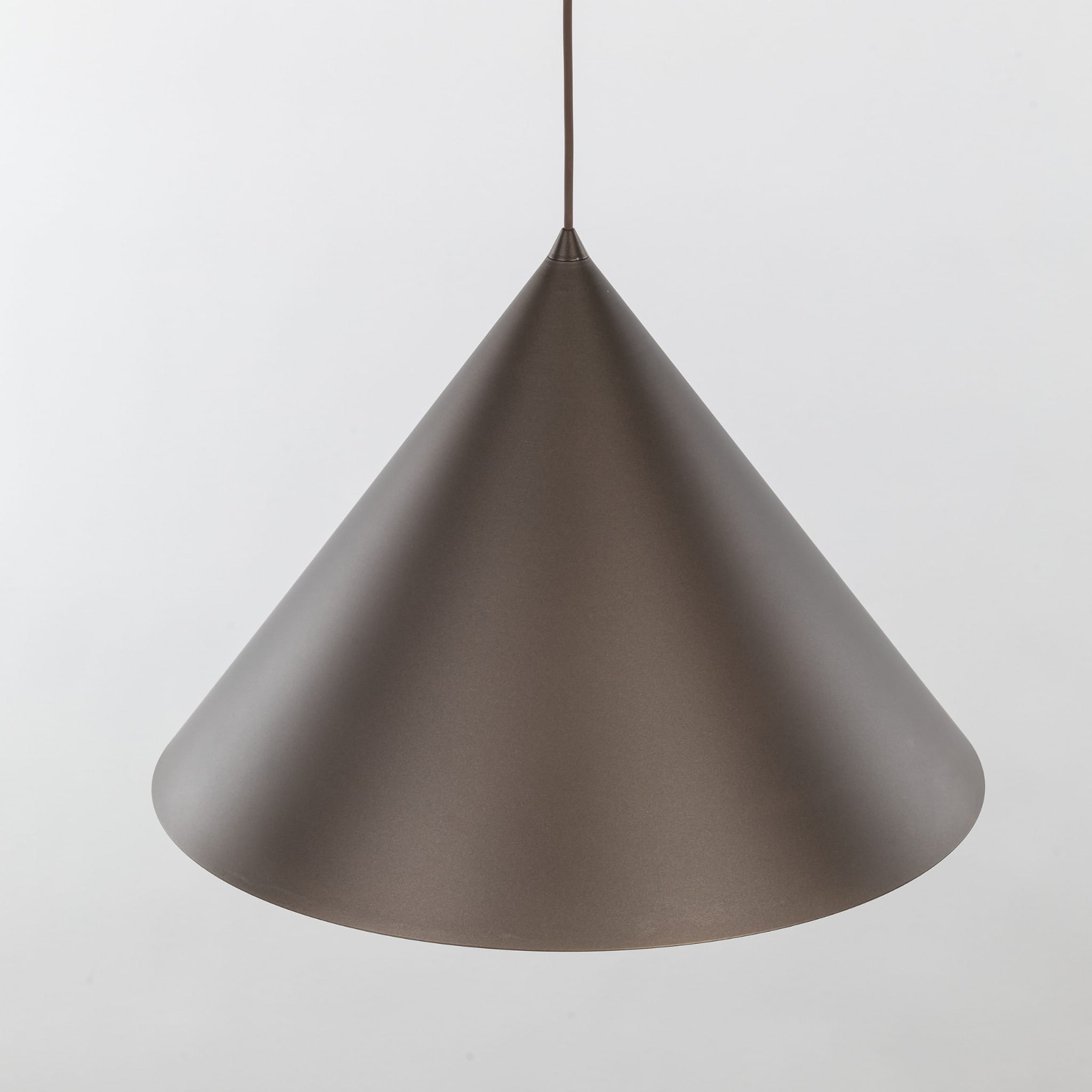 Lampa wisząca nowoczesna skandynawska klosz metalowy stożek brązowa TK Lighting Cono 10062 1x15W E27