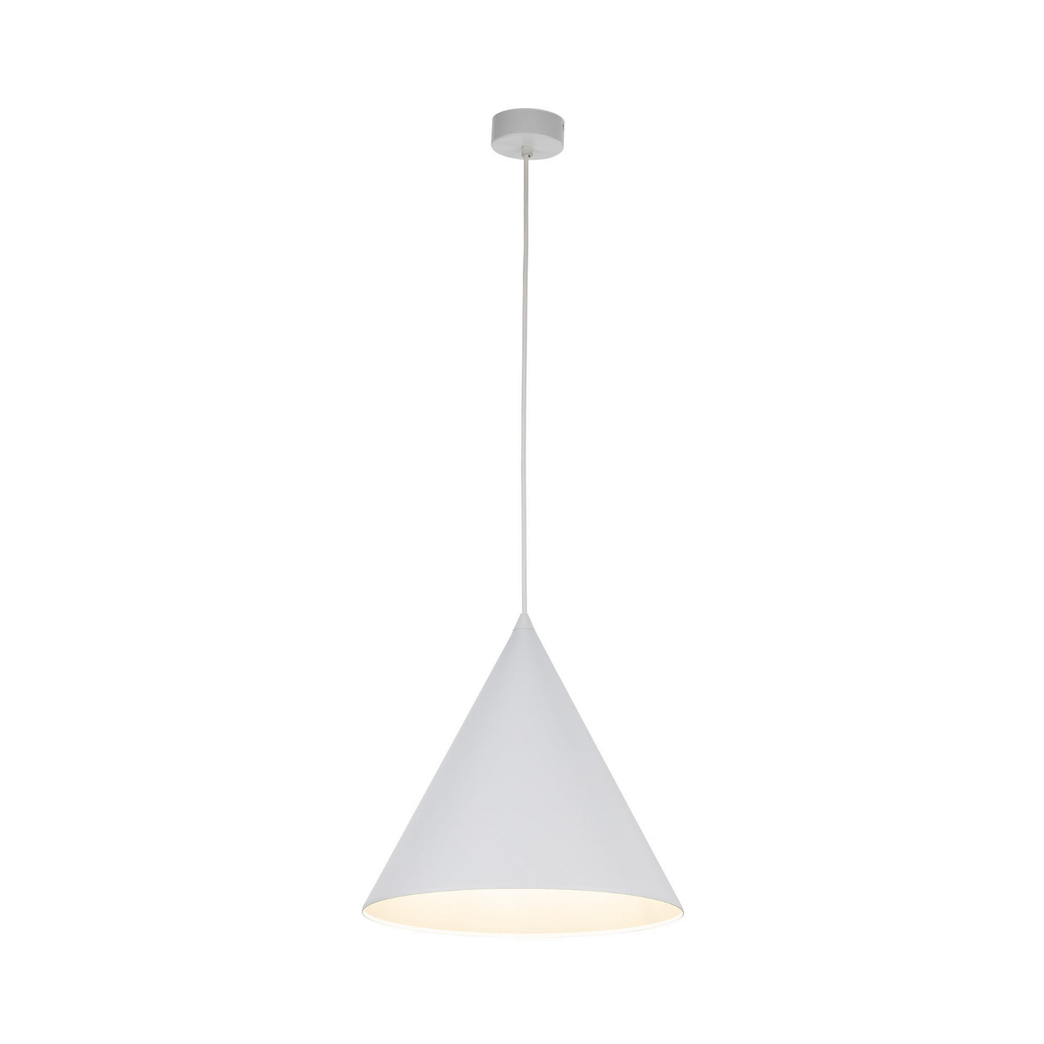 Lampa wisząca nowoczesna skandynawska klosz metalowy stożek biała TK Lighting Cono 10009 1x15W E27