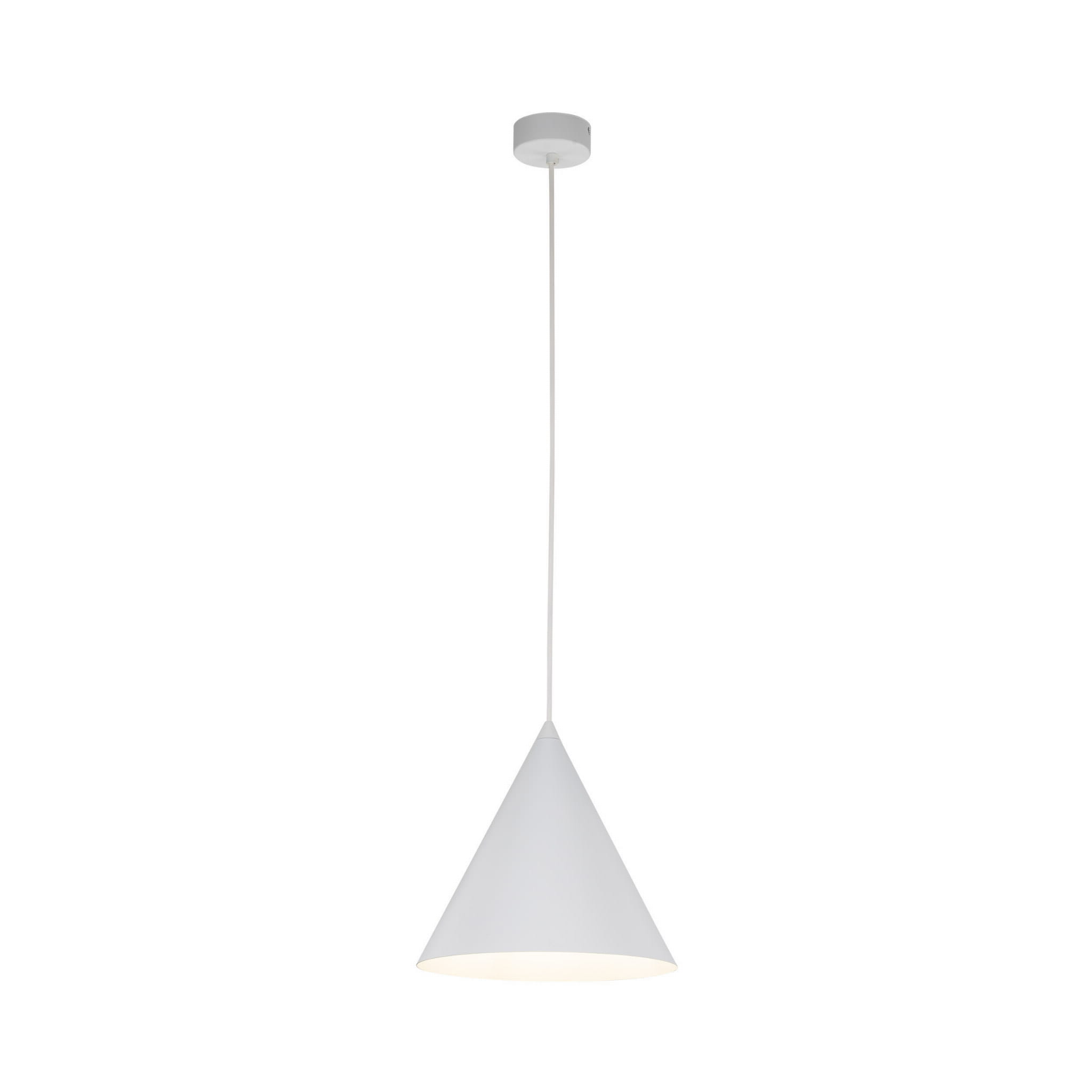 Lampa wisząca nowoczesna skandynawska klosz metalowy stożek biała TK Lighting Cono 10008 1x15W E27