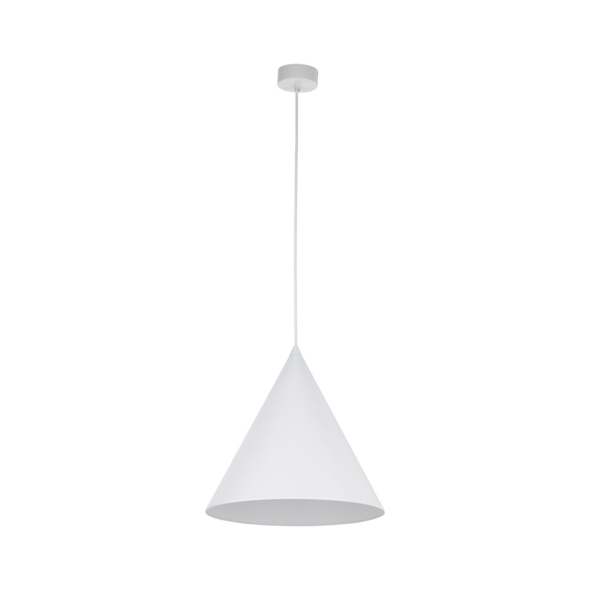 Lampa wisząca nowoczesna skandynawska klosz metalowy stożek biała TK Lighting Cono 10008 1x15W E27