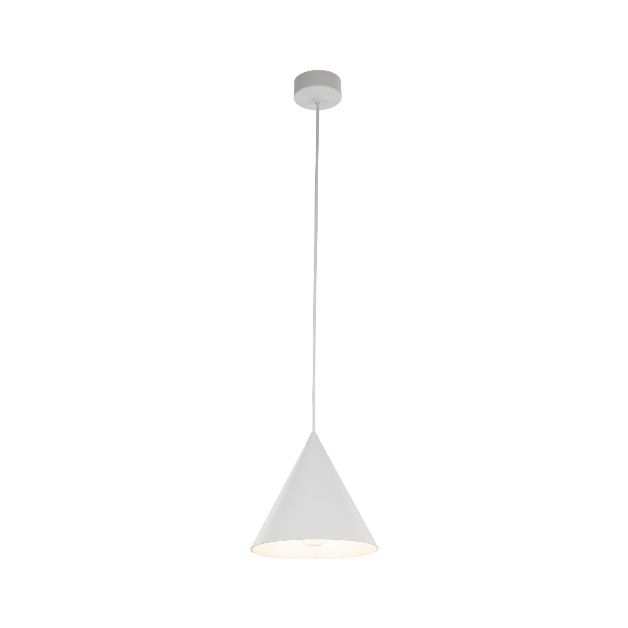 Lampa wisząca nowoczesna skandynawska klosz metalowy stożek biała TK Lighting Cono 10007 1x15W E27