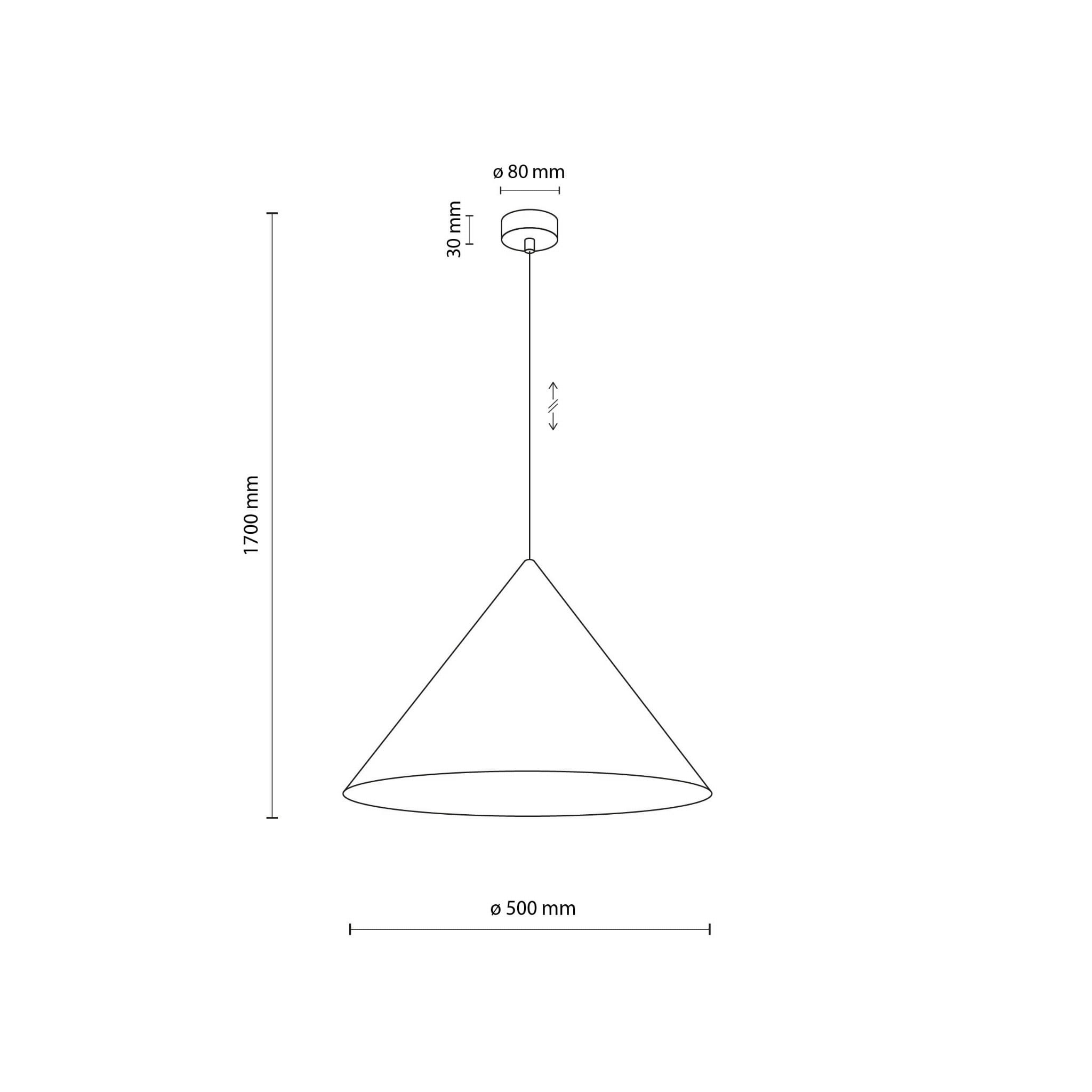 Lampa wisząca nowoczesna skandynawska klosz metalowy stożek biała TK Lighting Cono 10010 1x15W E27