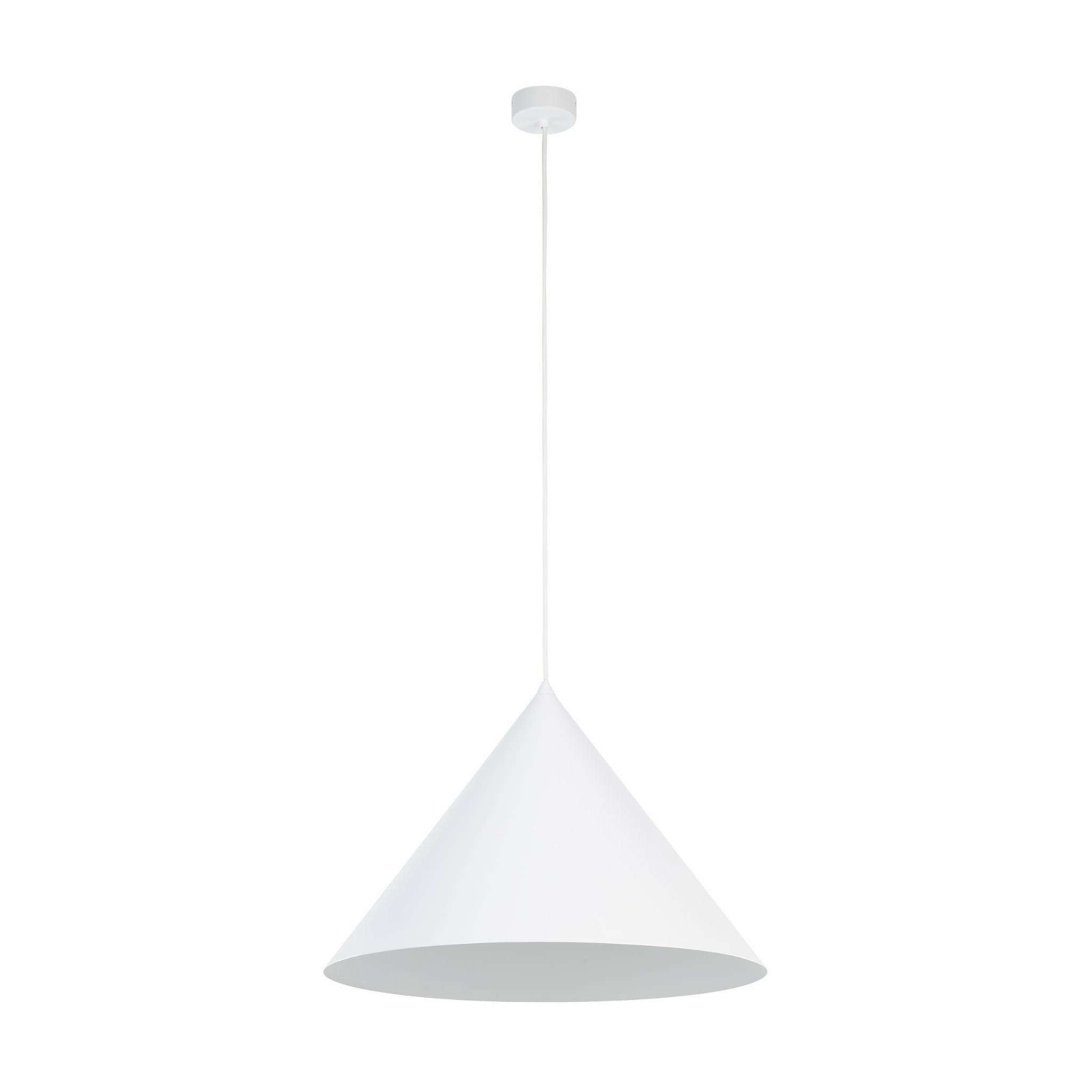 Lampa wisząca nowoczesna skandynawska klosz metalowy stożek biała TK Lighting Cono 10010 1x15W E27