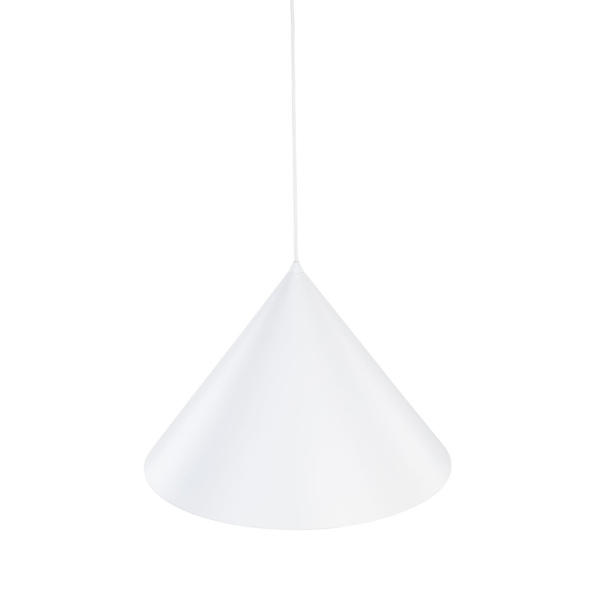 Lampa wisząca nowoczesna skandynawska klosz metalowy stożek biała TK Lighting Cono 10010 1x15W E27