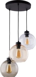 TK Lighting Cubus 2831 Lampa wisząca 3x60W E27 transparentny czarny