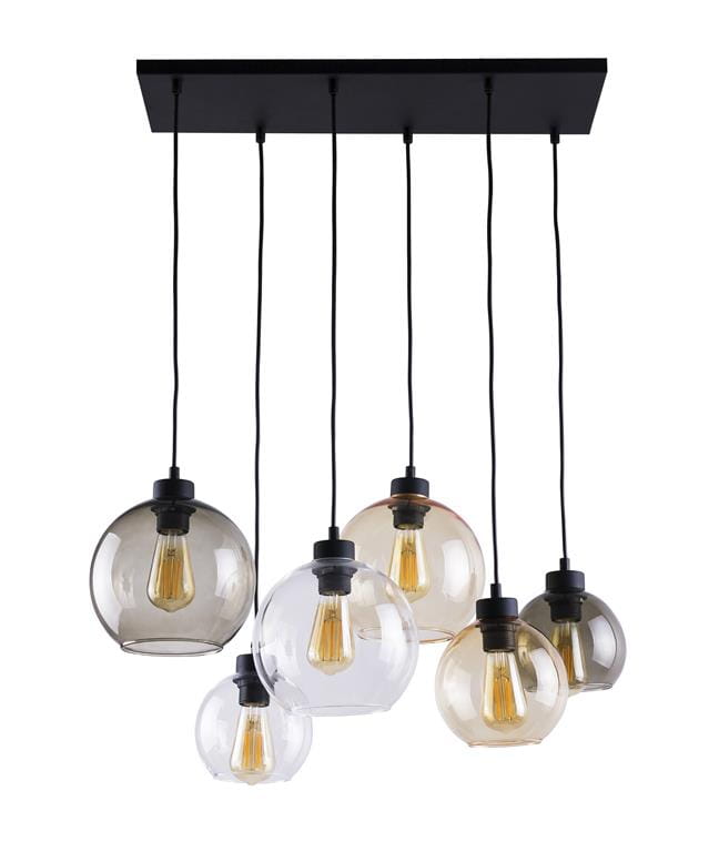 TK Lighting Cubus 2834 lampa wisząca oprawa 8x60W E27 czarna