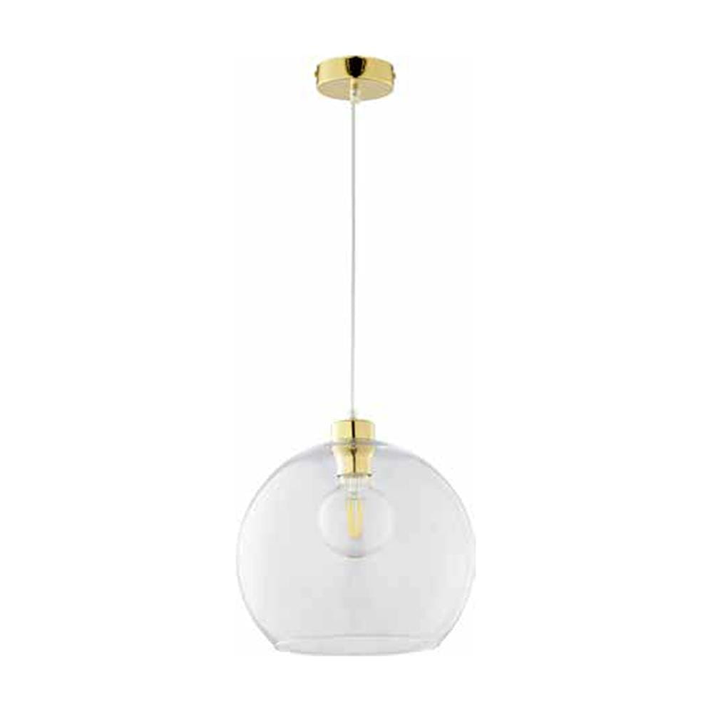 TK Lighting Cubus 2742 lampa wisząca 1x60W E27 złota transparentna