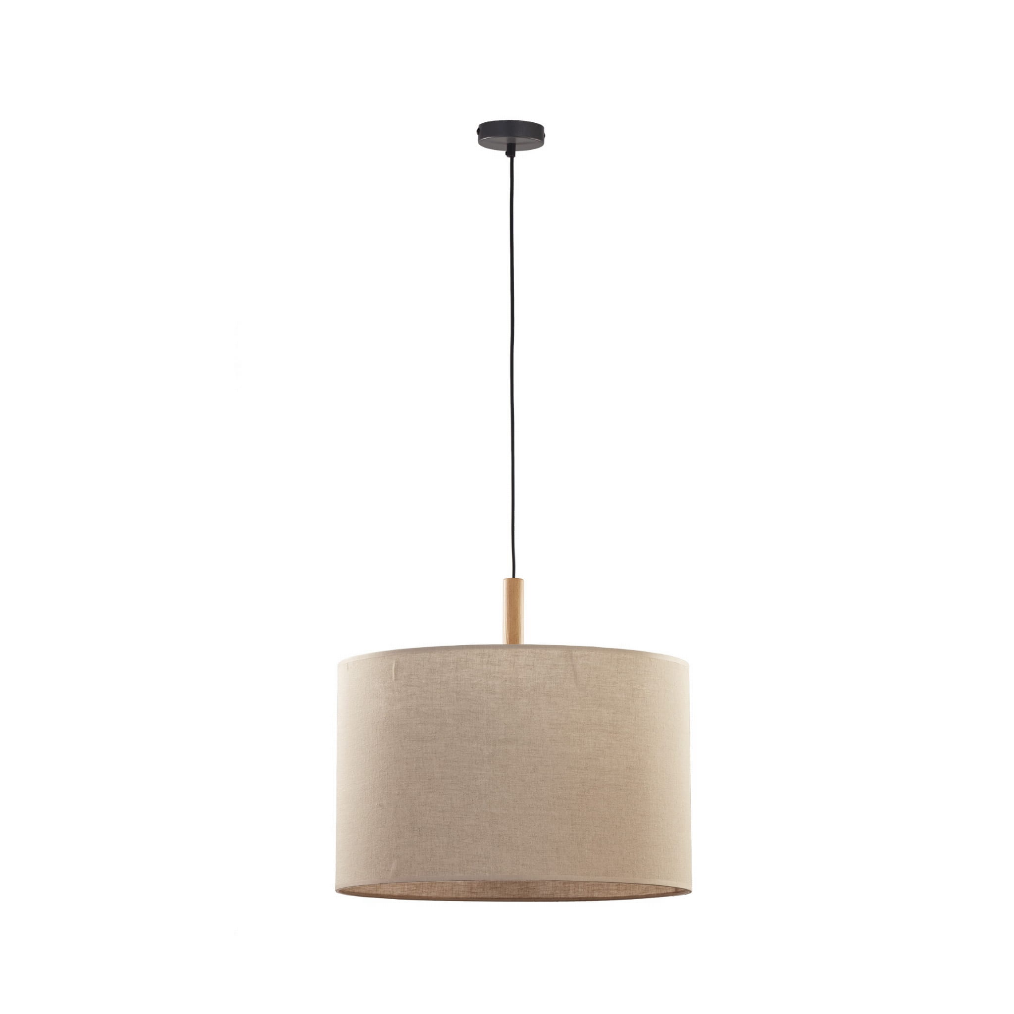 Tk Lighting Deva 6107 lampa wisząca 1x15W E27 czarna drewniana