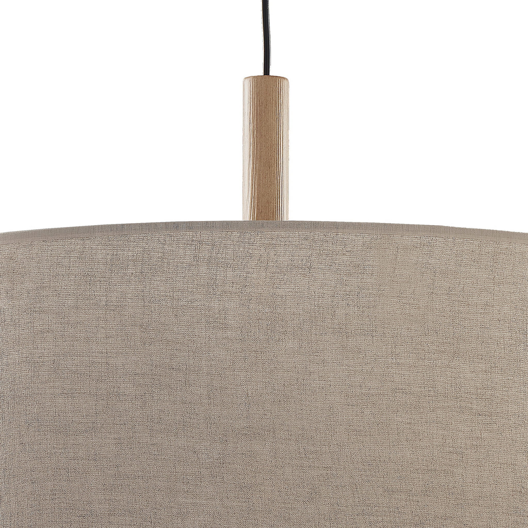 Tk Lighting Deva 6107 lampa wisząca 1x15W E27 czarna drewniana